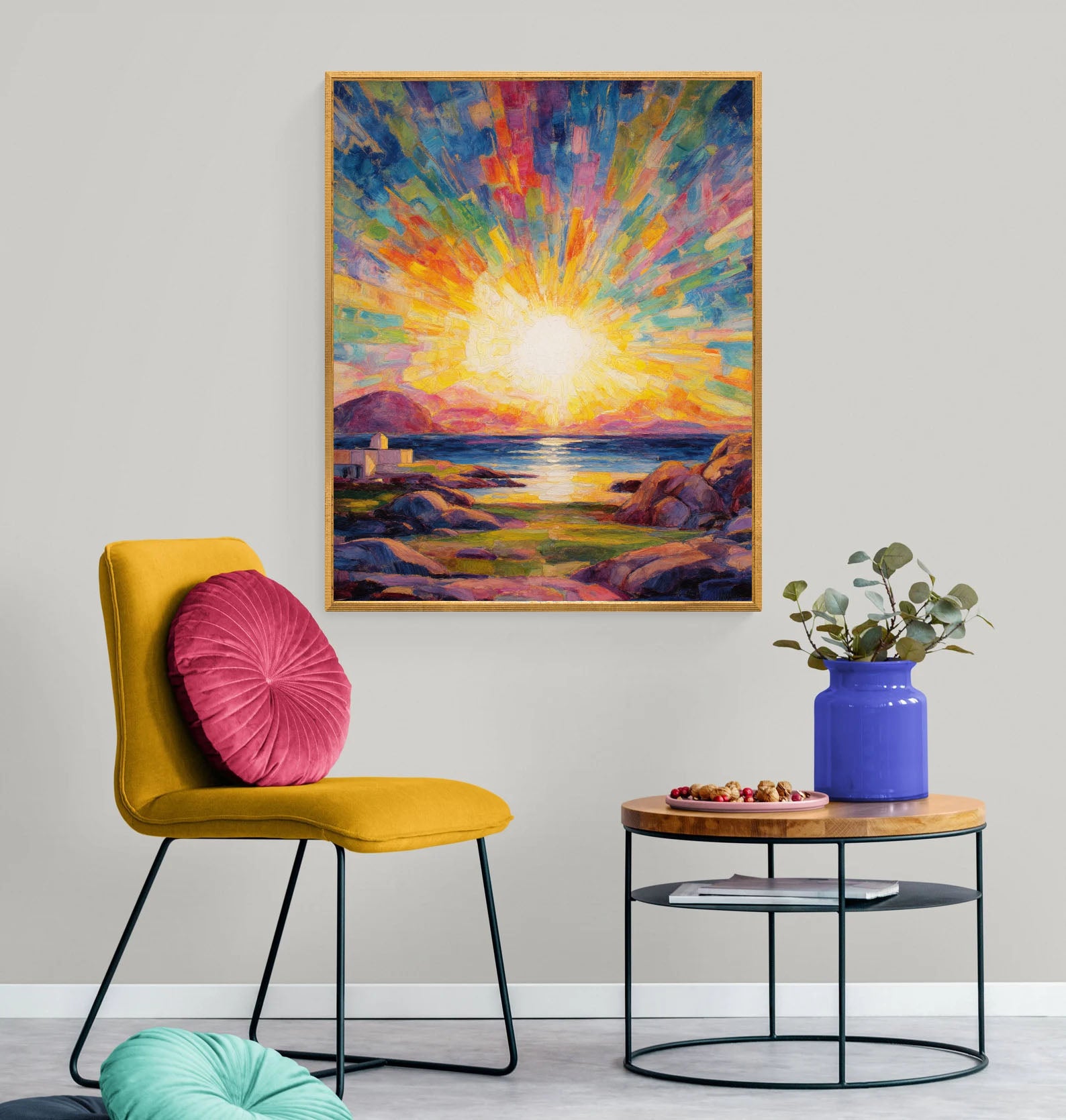 Textured Sunset Radiance | Colorful Horizo