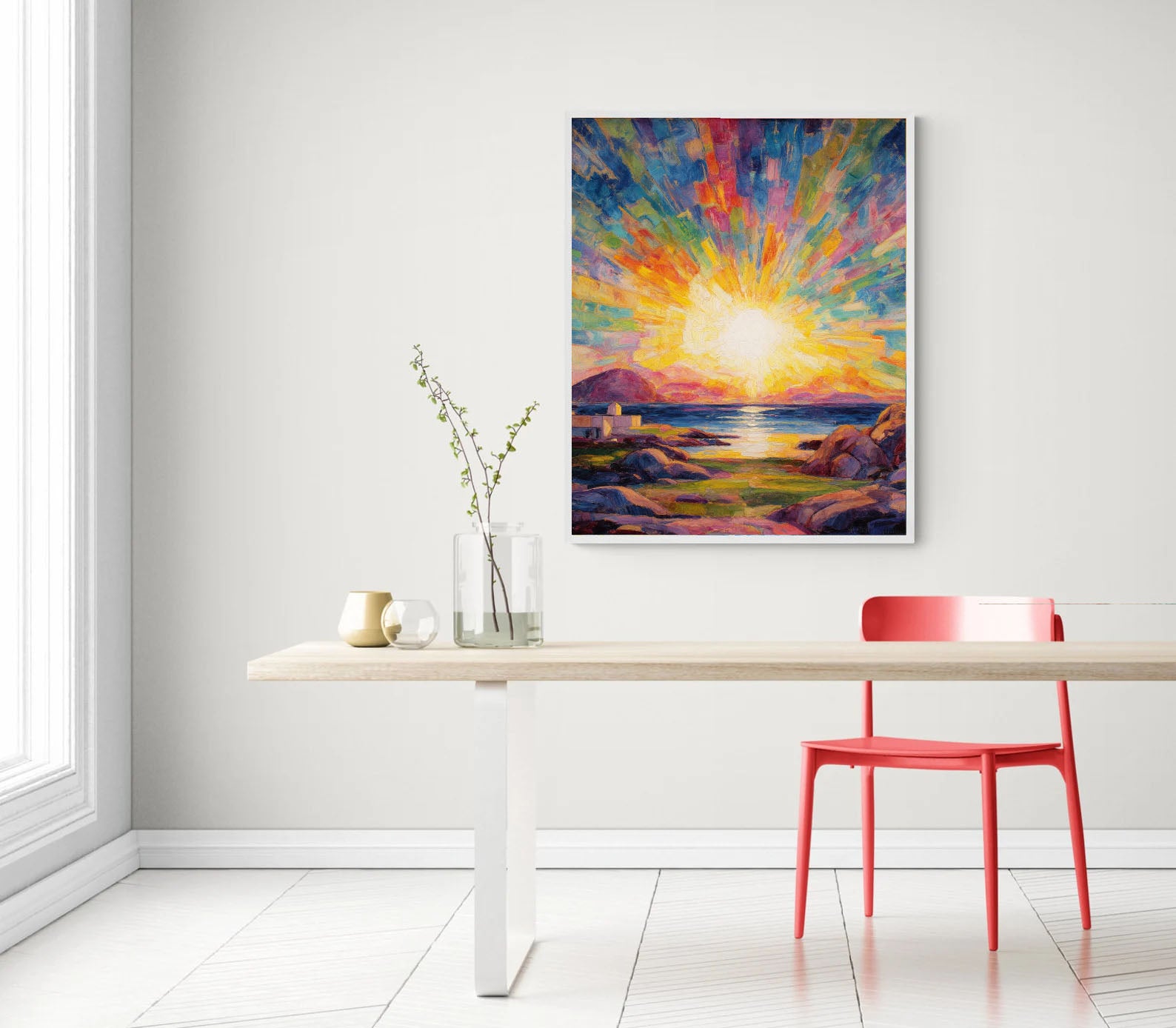 Textured Sunset Radiance | Colorful Horizo