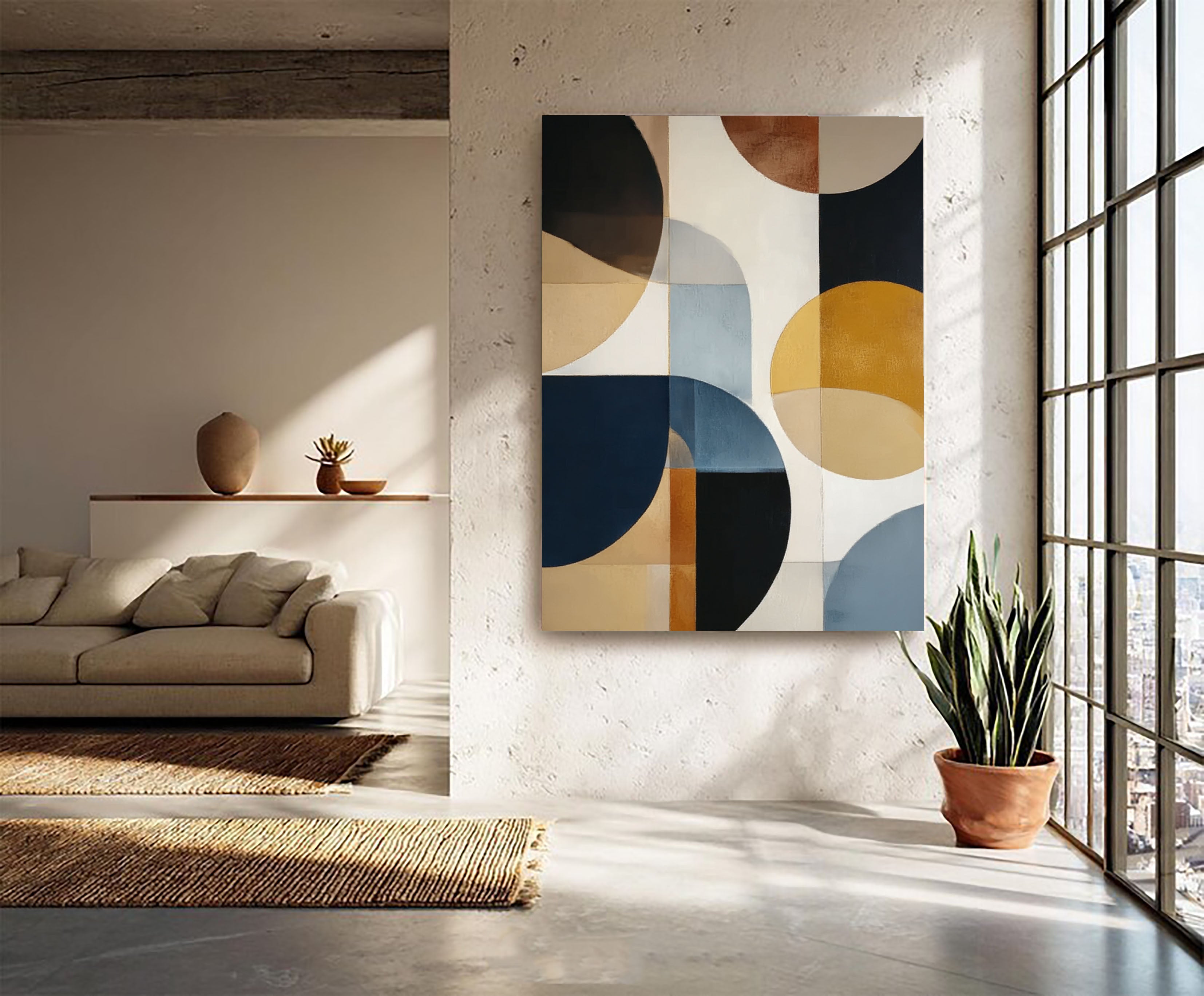 Geometric Circle Chic | Retro Hue