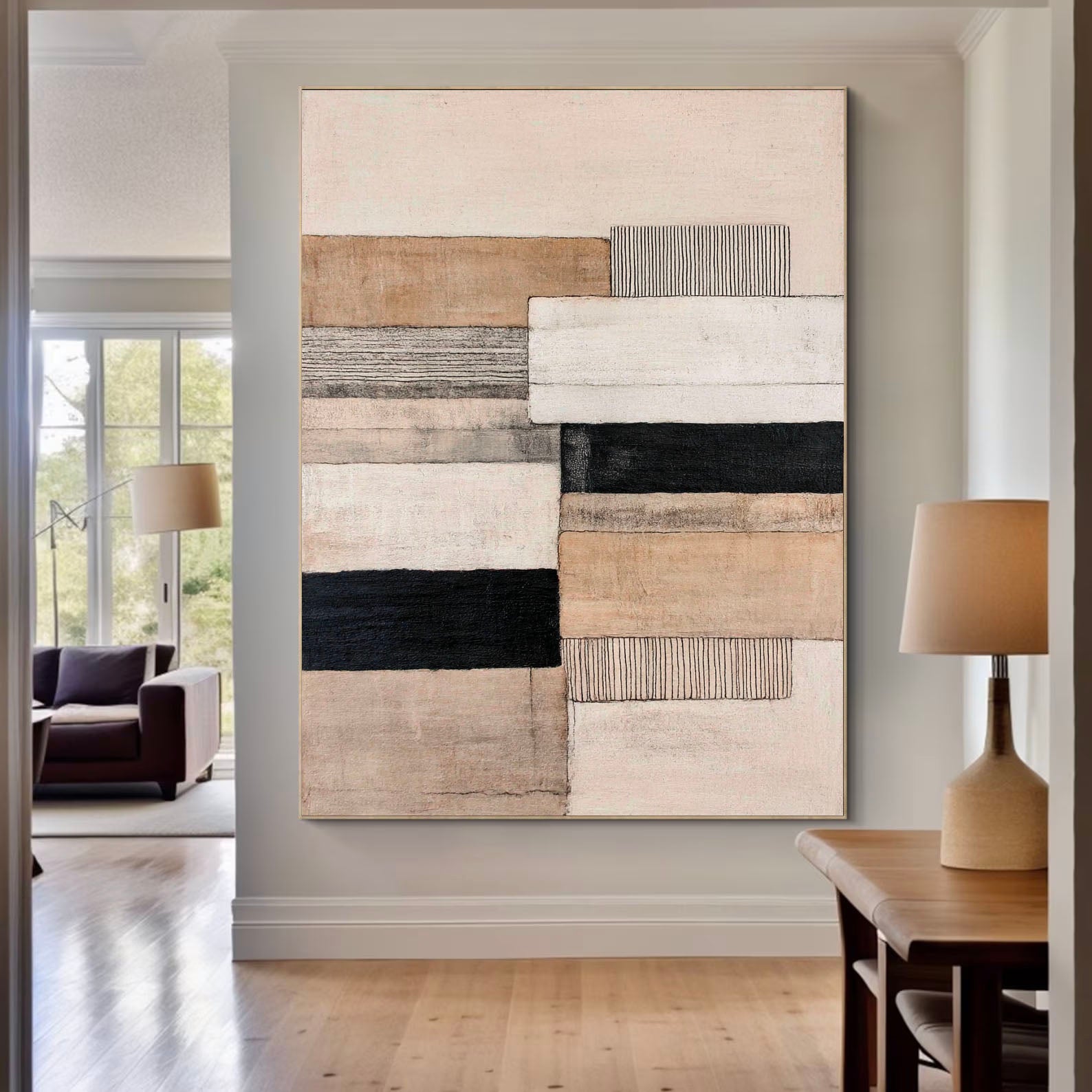 Textured Block Elegance | Neutral Tone