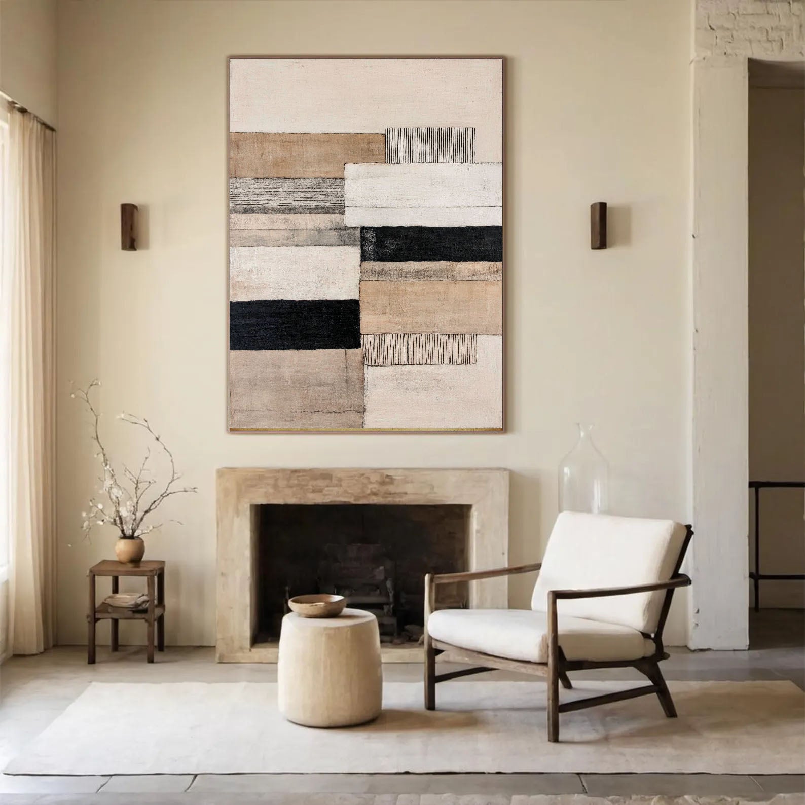 Textured Block Elegance | Neutral Tone