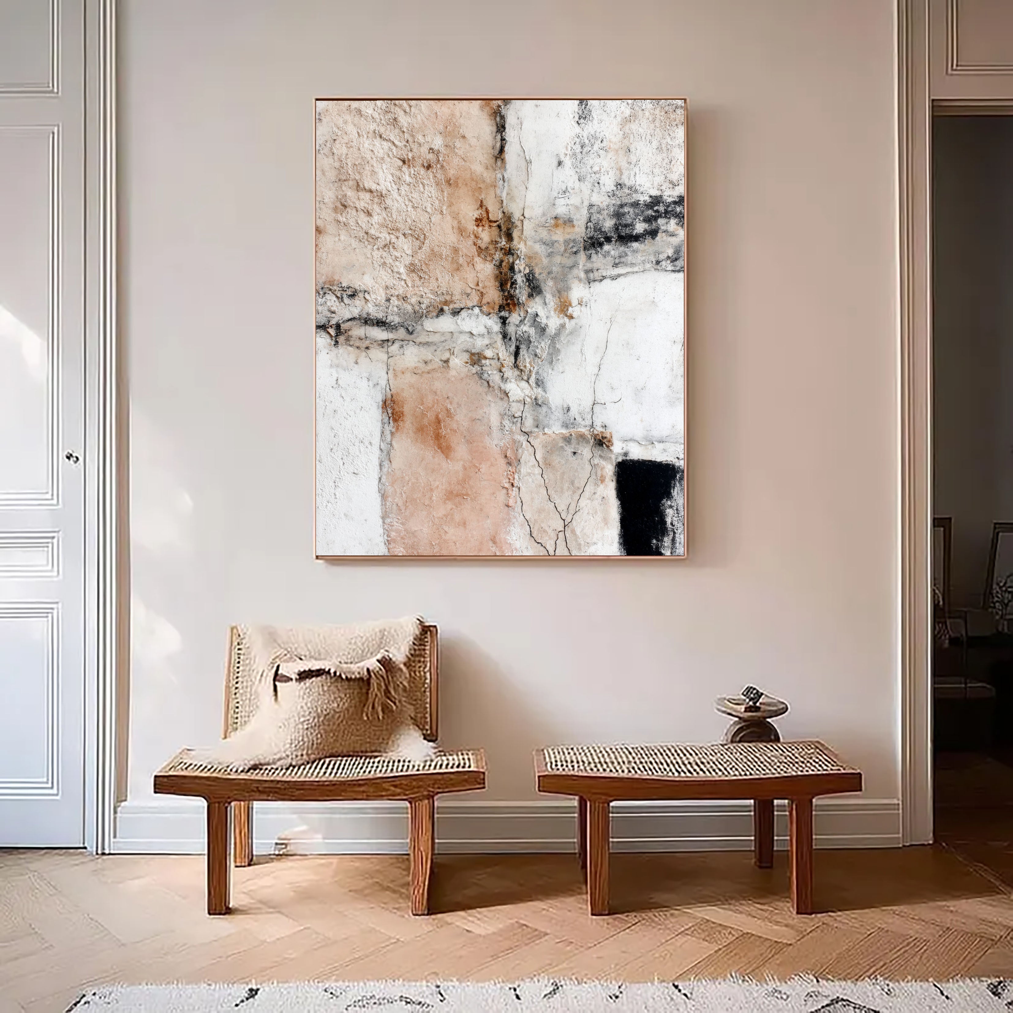 Textured Earthy Artistry | Neutral Crack