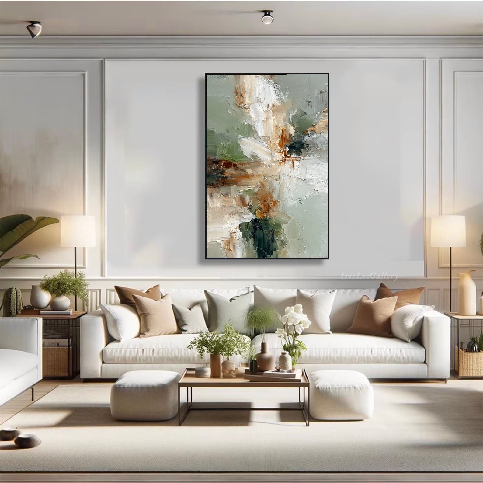 Textured Abstract Serenity | Sage Blend