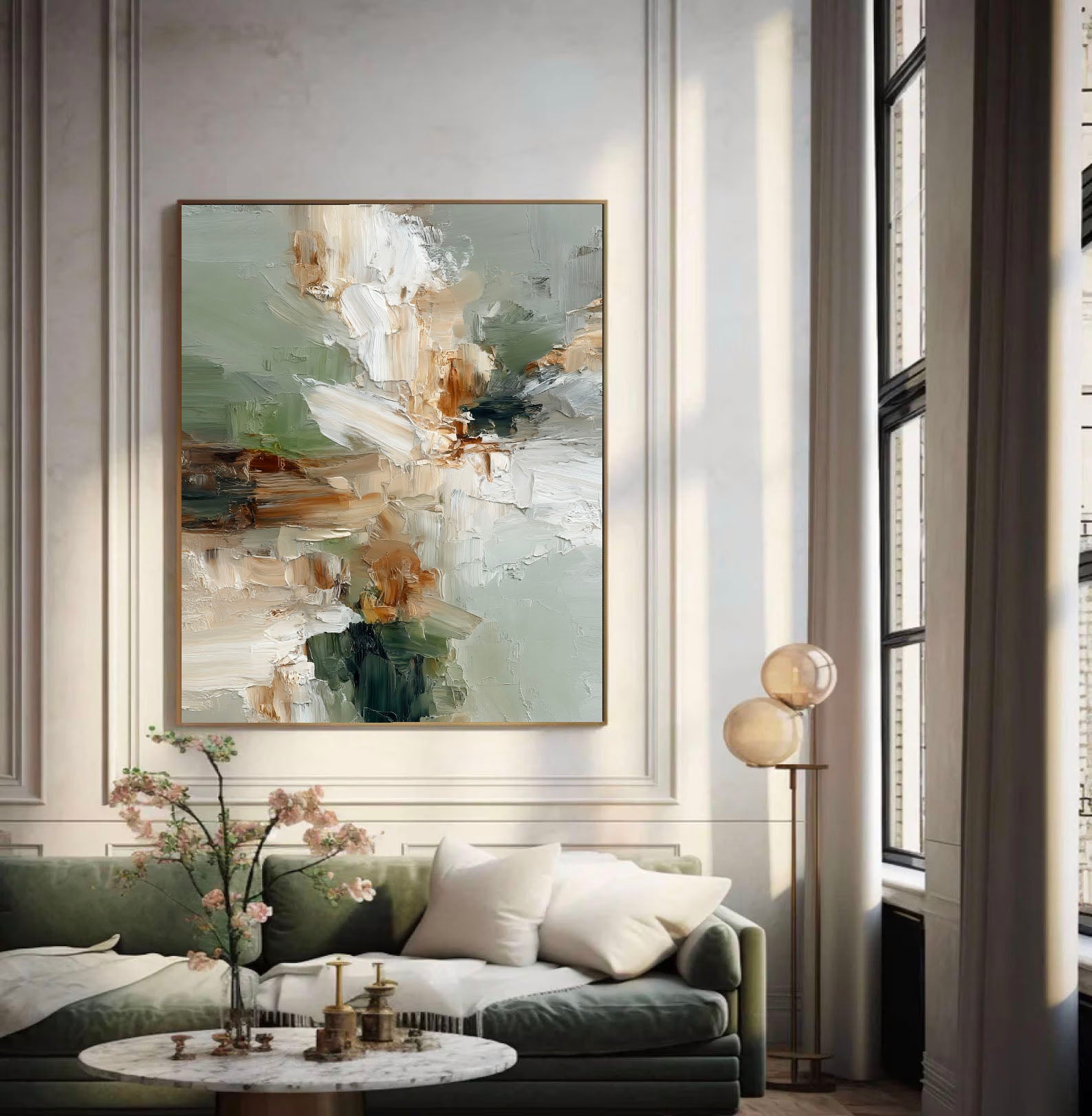 Textured Abstract Serenity | Sage Blend