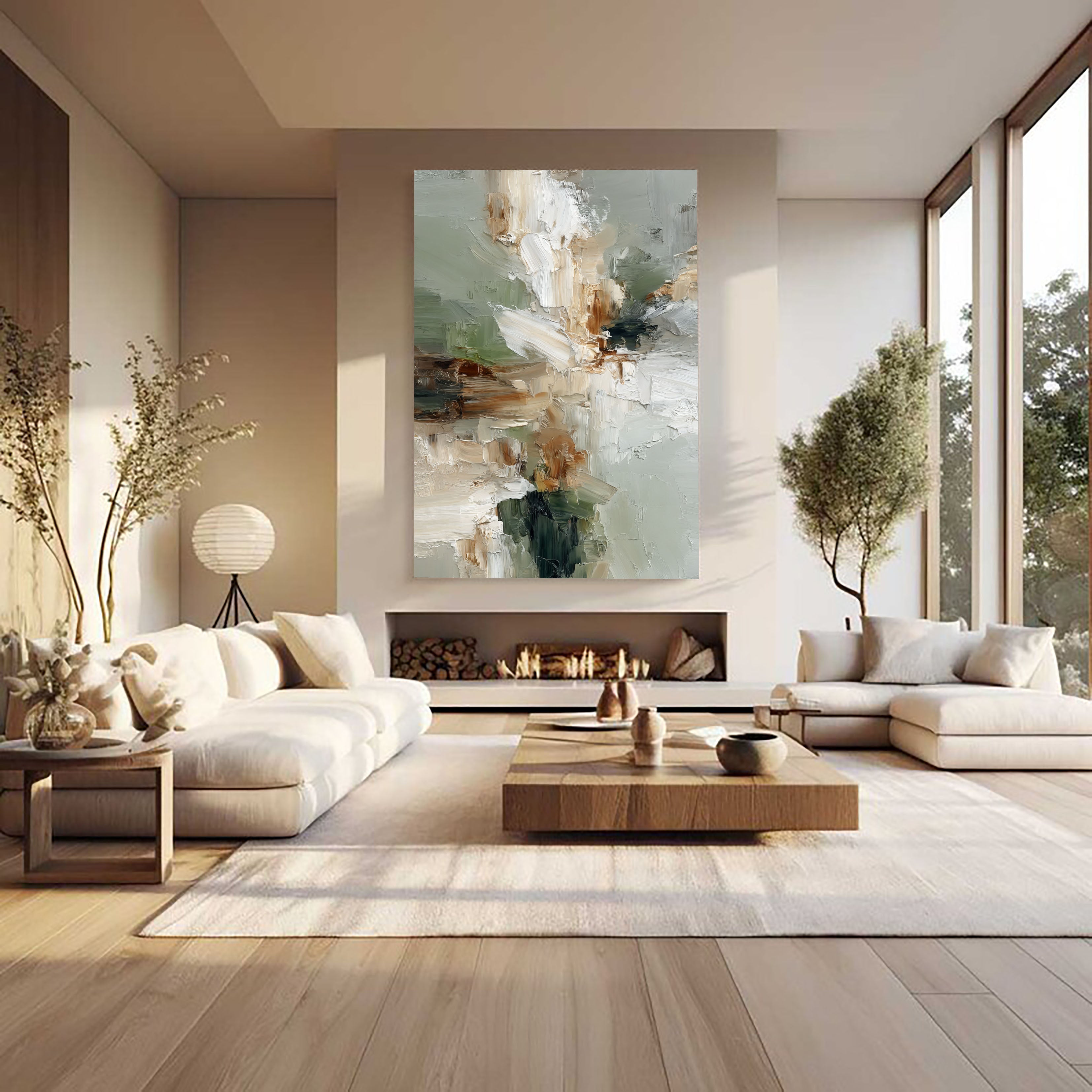 Textured Abstract Serenity | Sage Blend