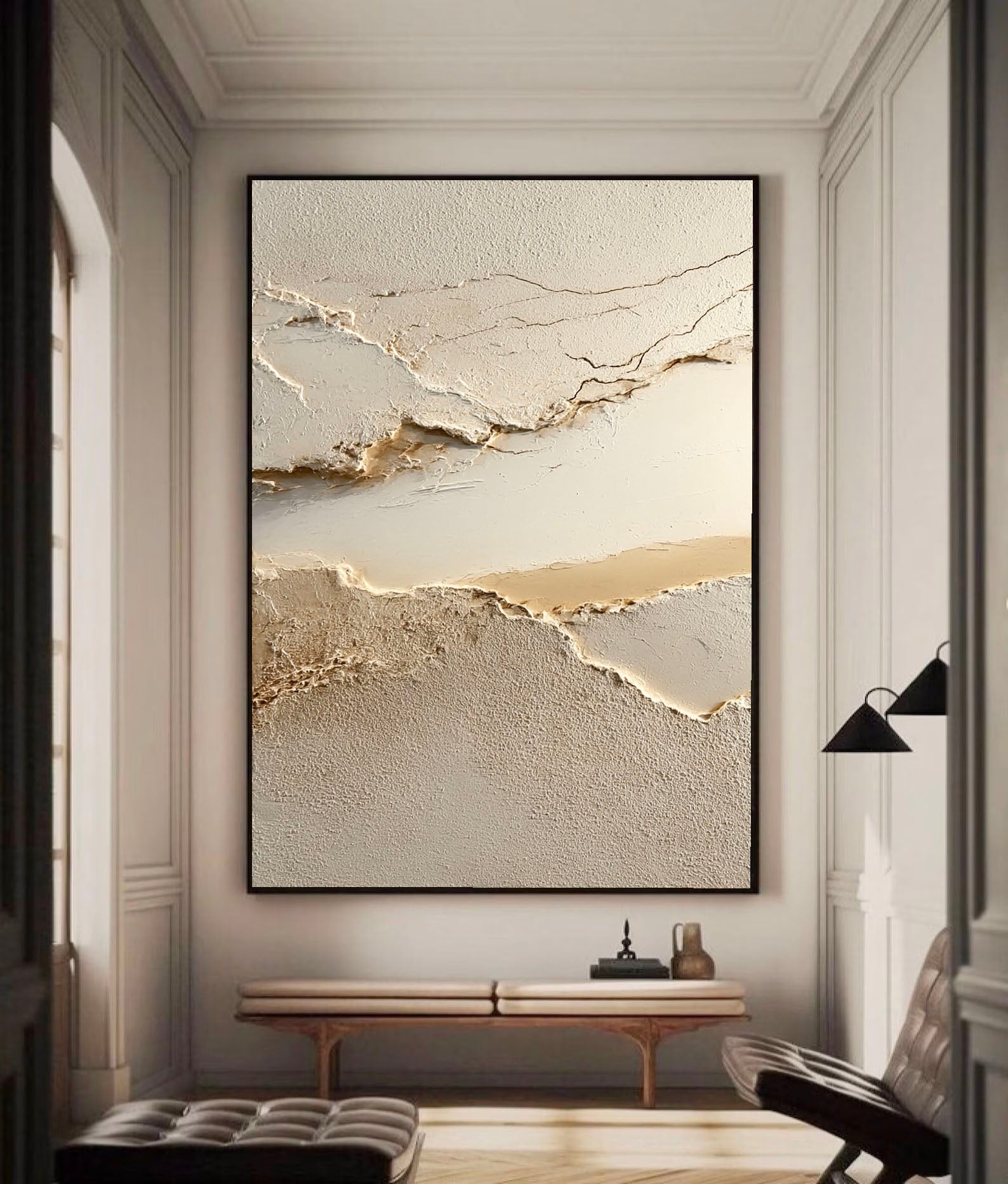 Textured Earthy Flow | Beige Vein