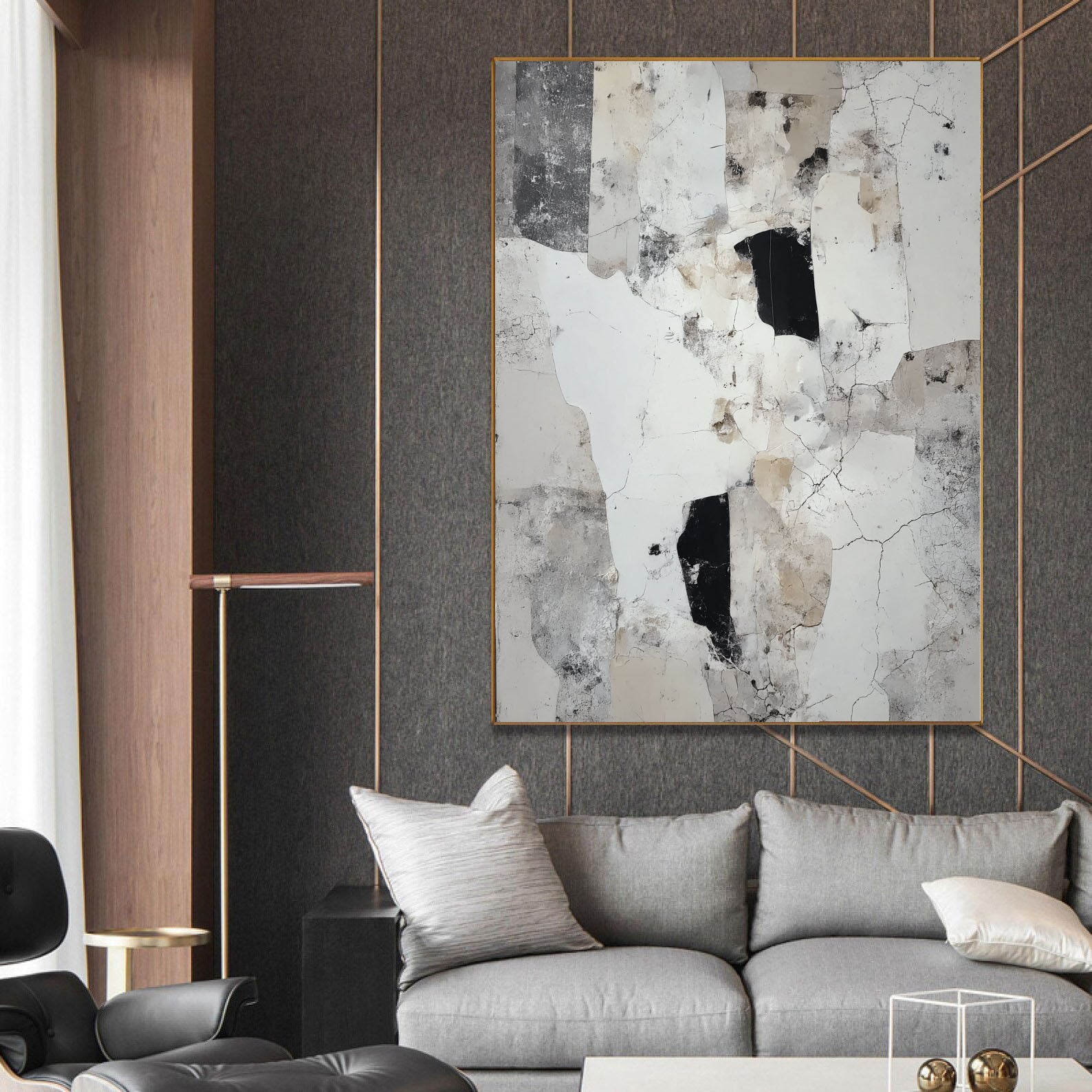 Textured Cracked Minimalism | Gray Patch
