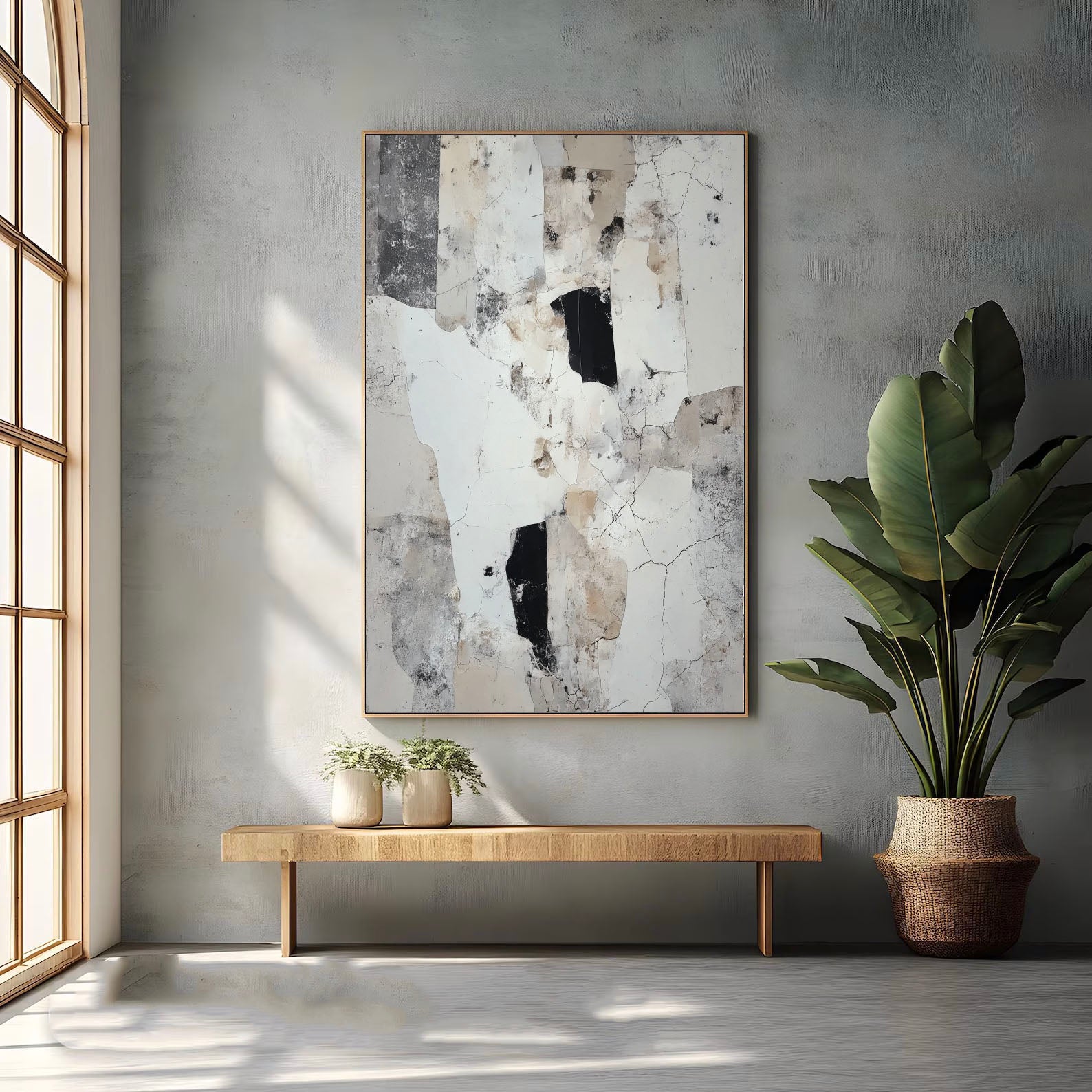 Textured Cracked Minimalism | Gray Patch