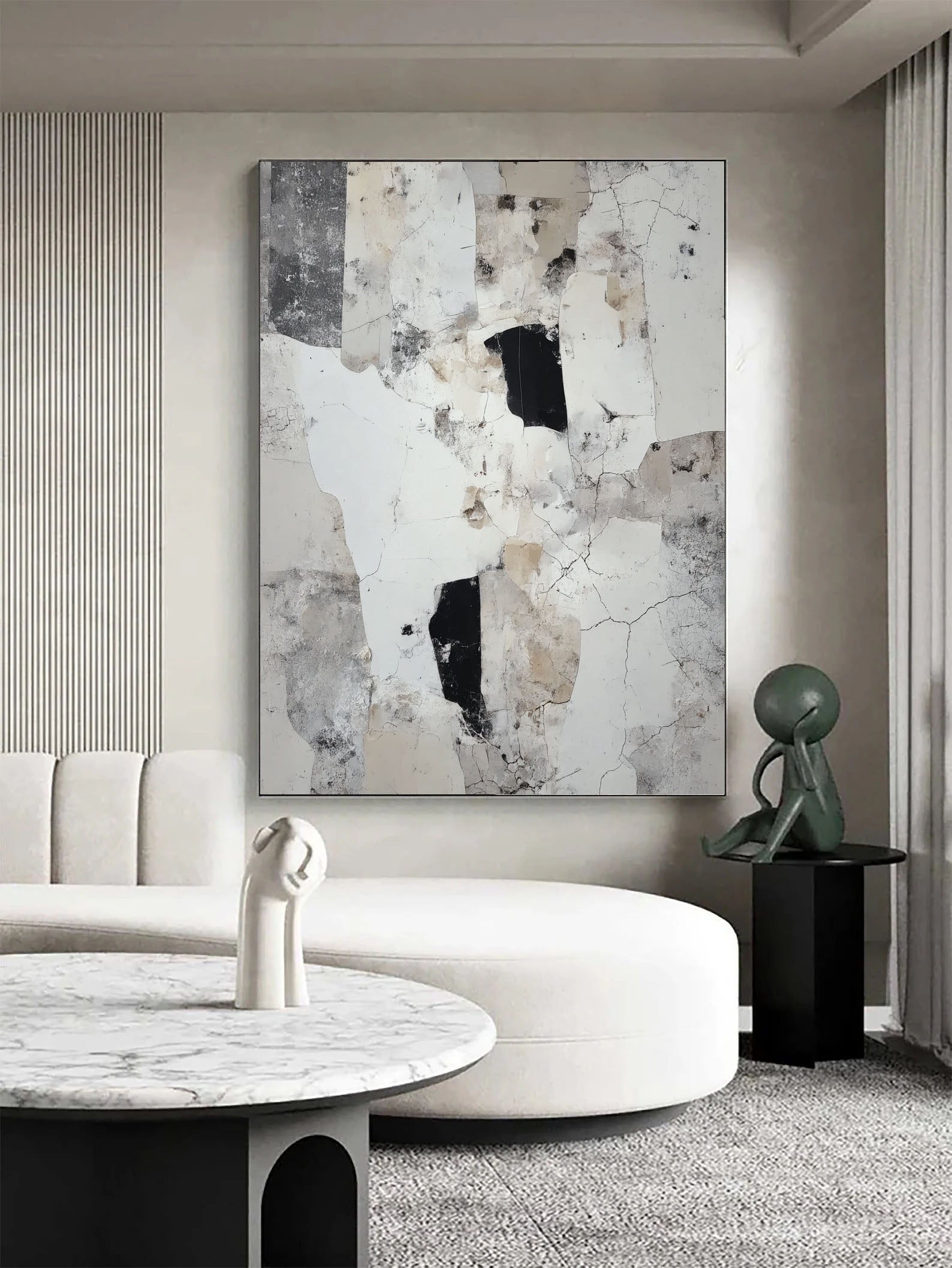 Textured Cracked Minimalism | Gray Patch