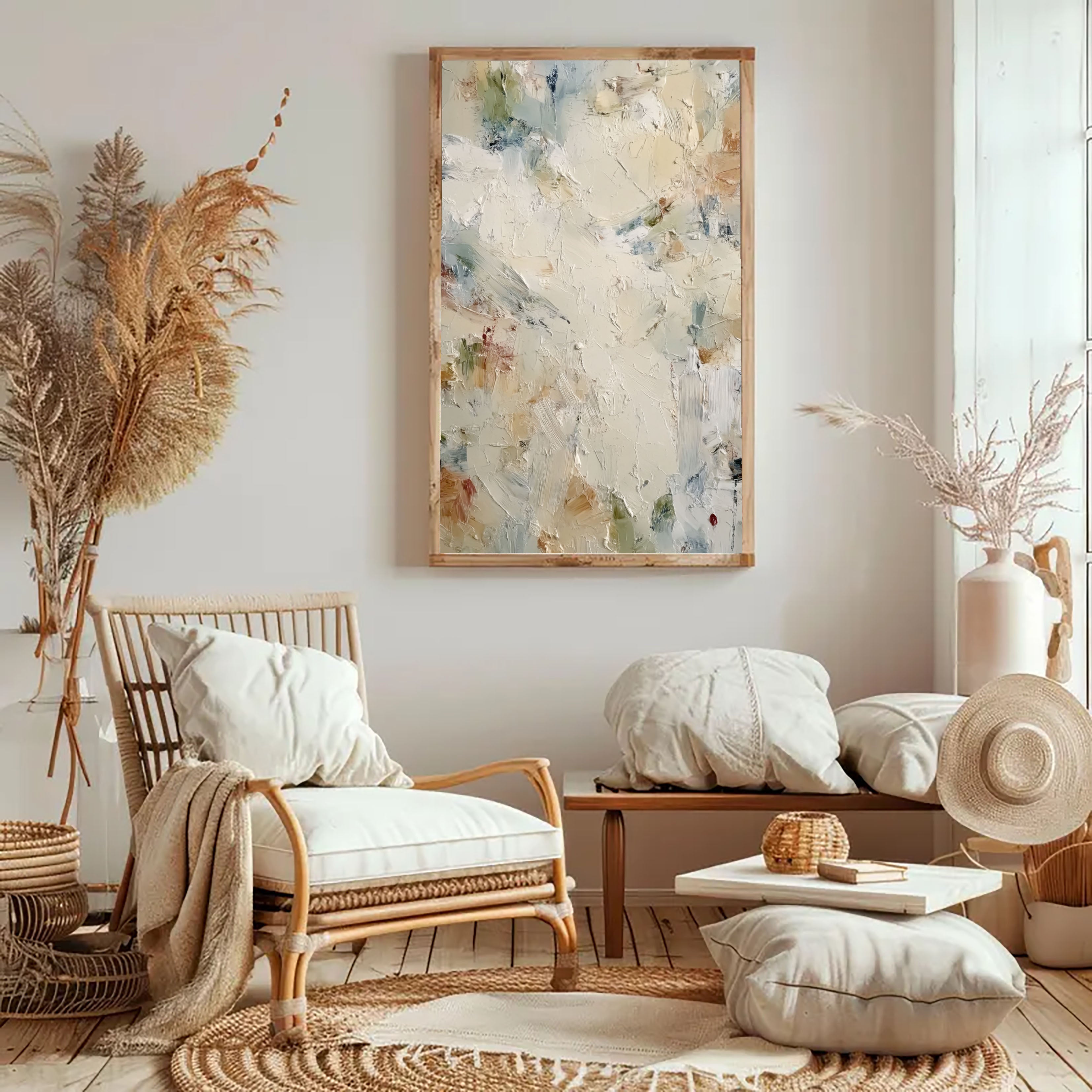 Textured Abstract Whimsy | Beige Blend