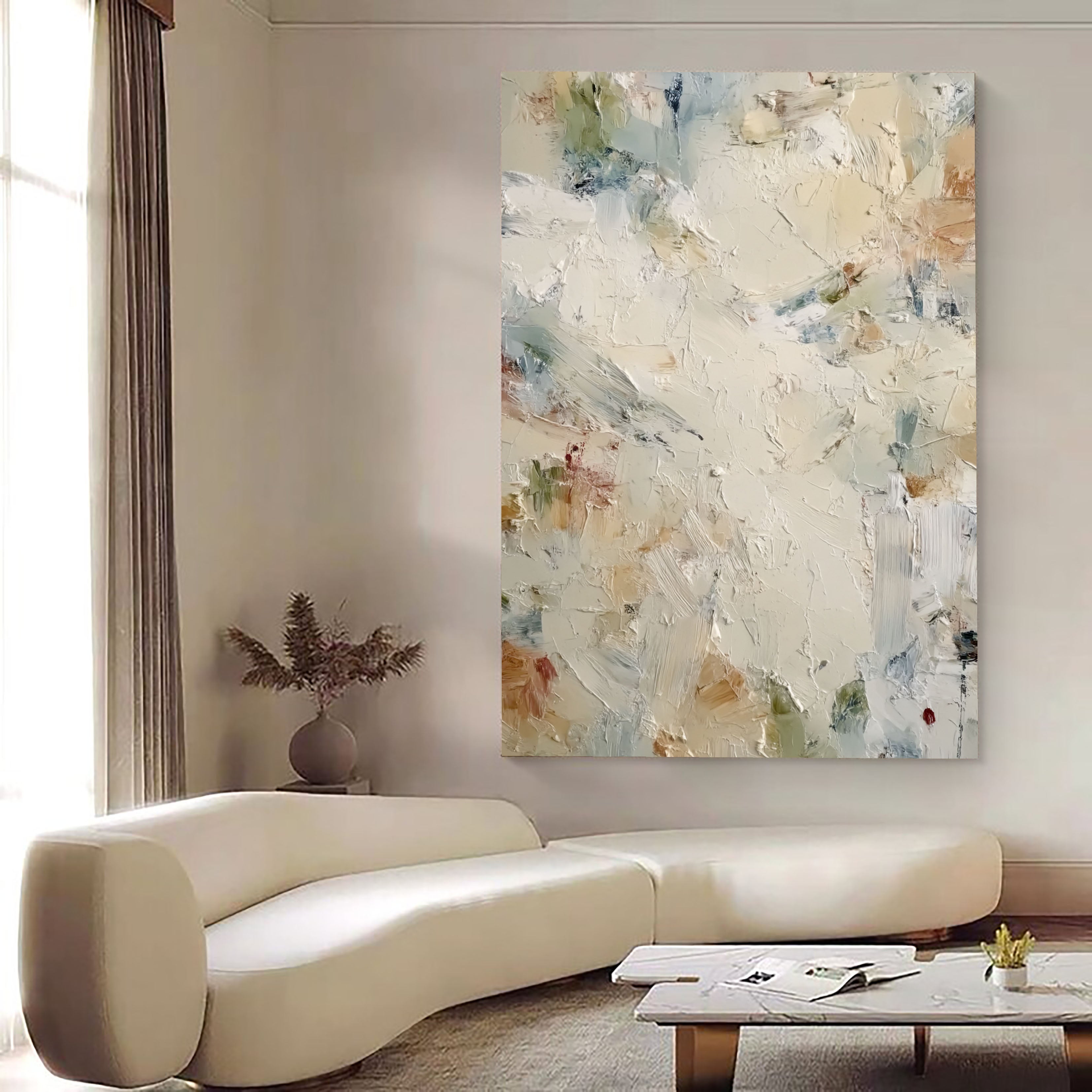 Textured Abstract Whimsy | Beige Blend