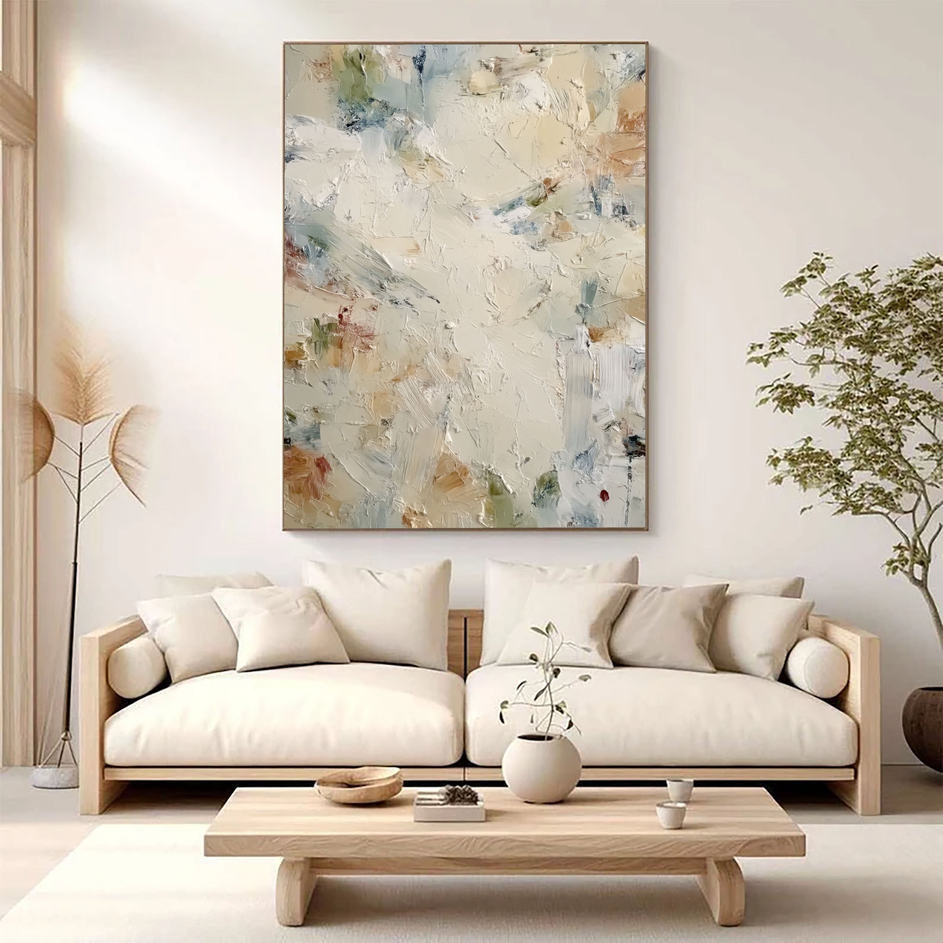 Textured Abstract Whimsy | Beige Blend