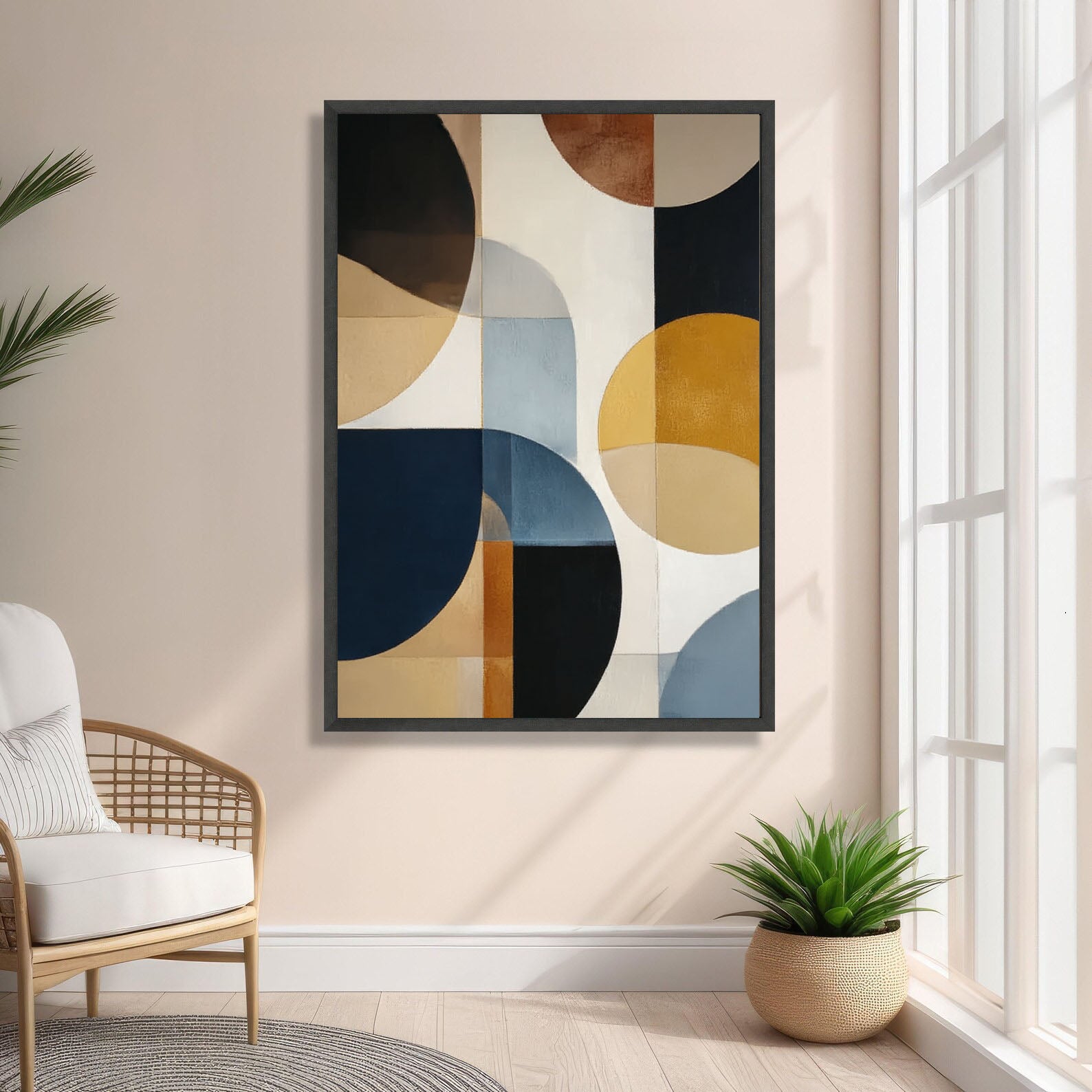 Geometric Circle Chic | Retro Hue