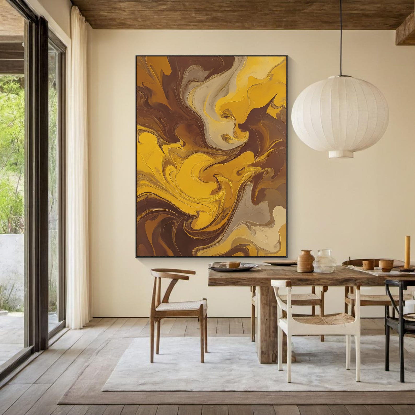 Textured Golden Surge | Amber Hues