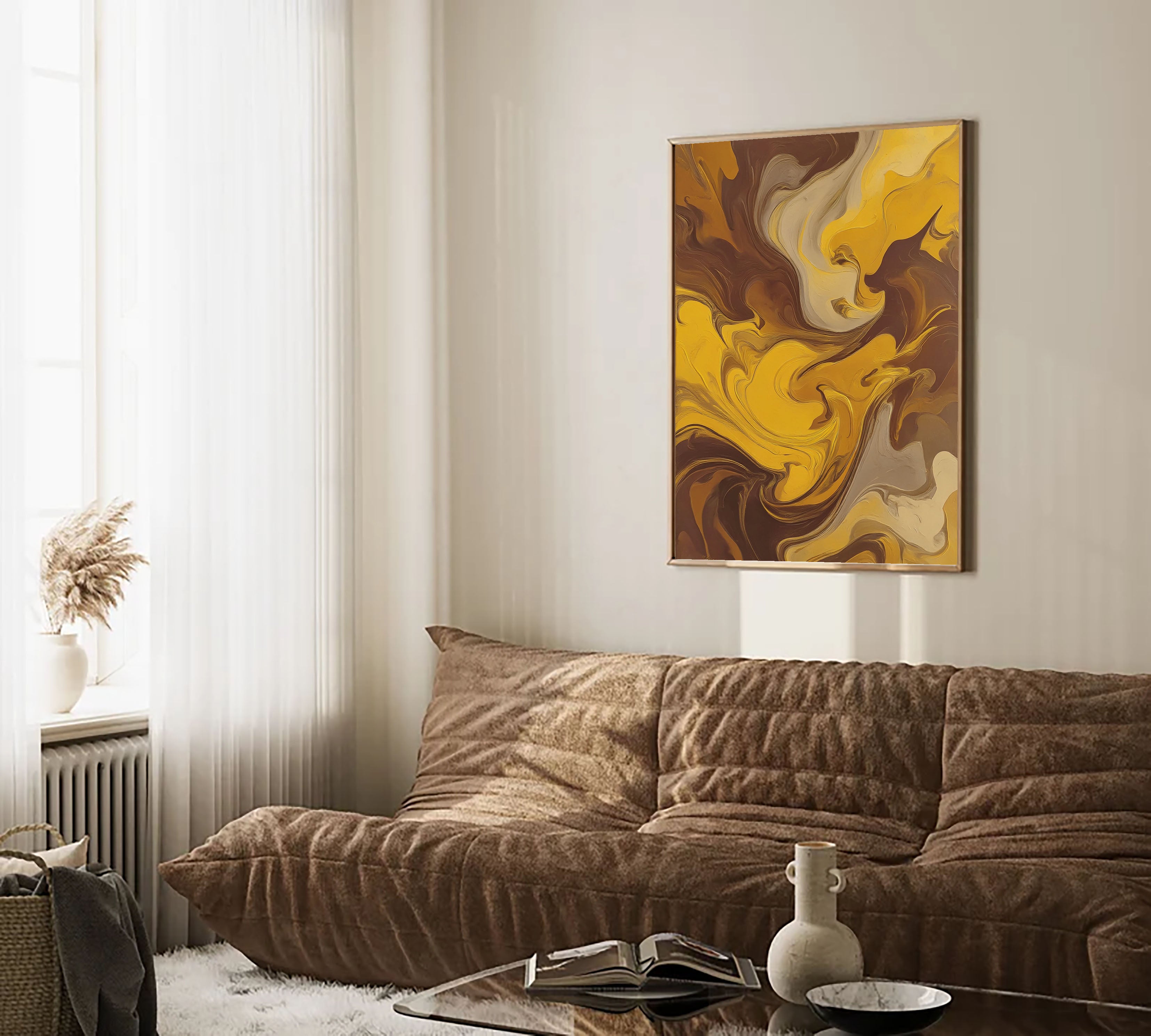 Textured Golden Surge | Amber Hues