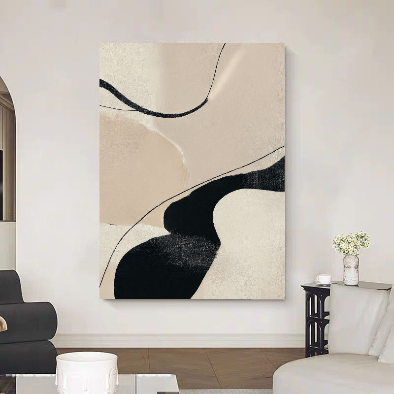 Textured Curved Minimalism | Beige Flow