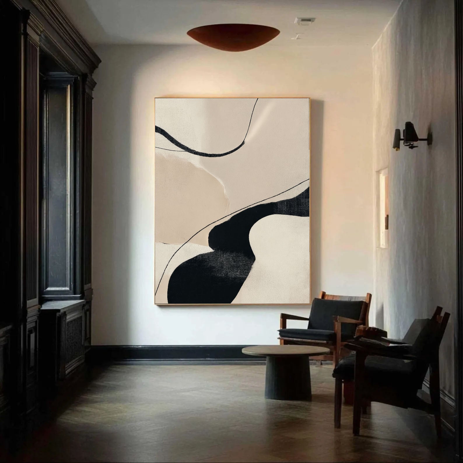 Textured Curved Minimalism | Beige Flow