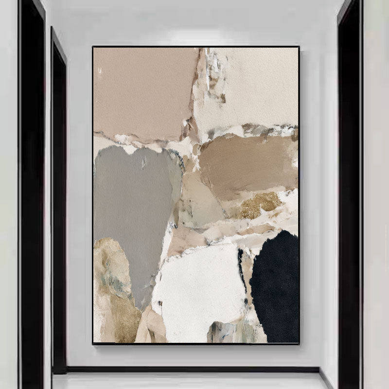 Textured Neutral Opulence | Gold Accent