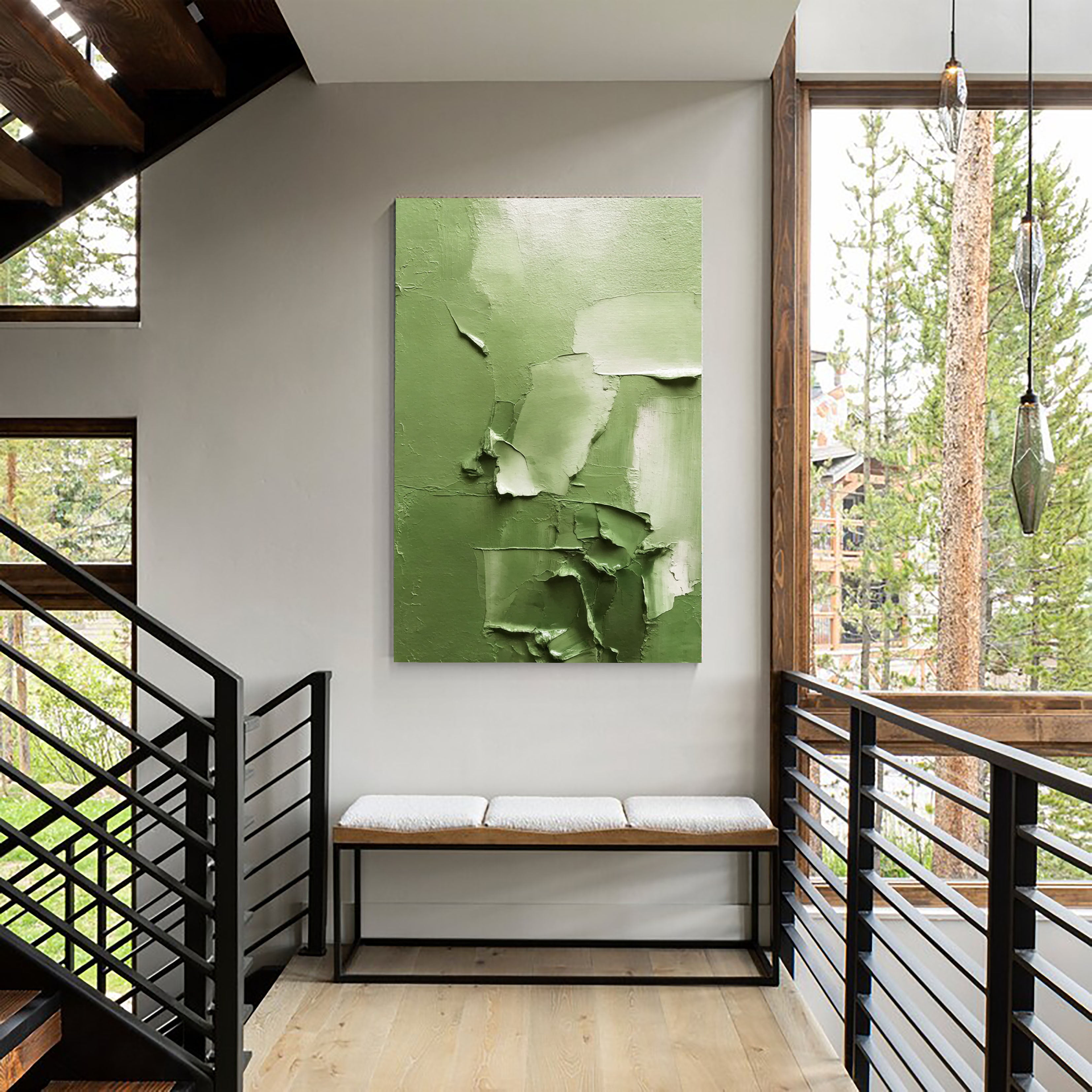 Textured Verdant Layers | Sage Ivory