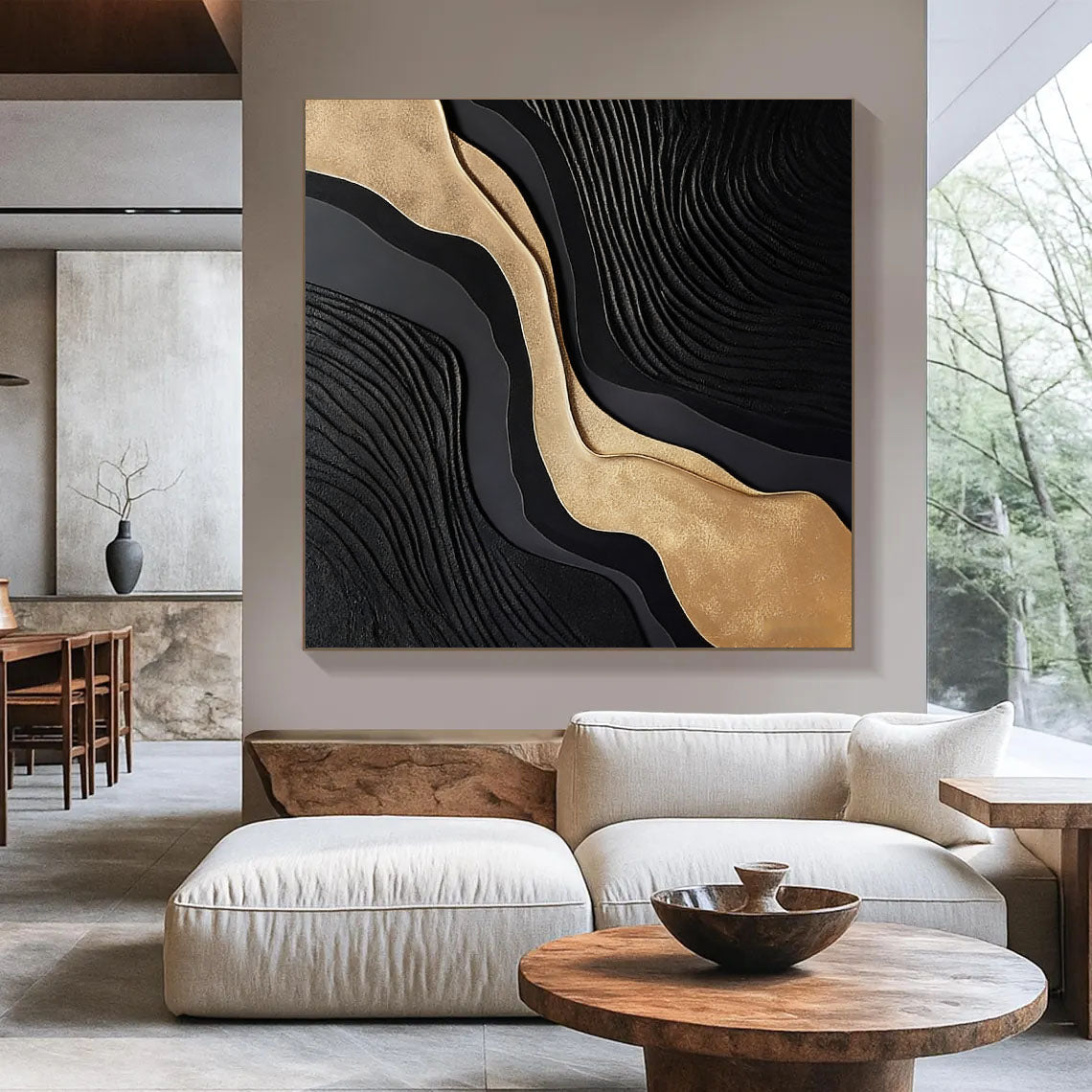 Layered Gilded Currents | Obsidian Flow