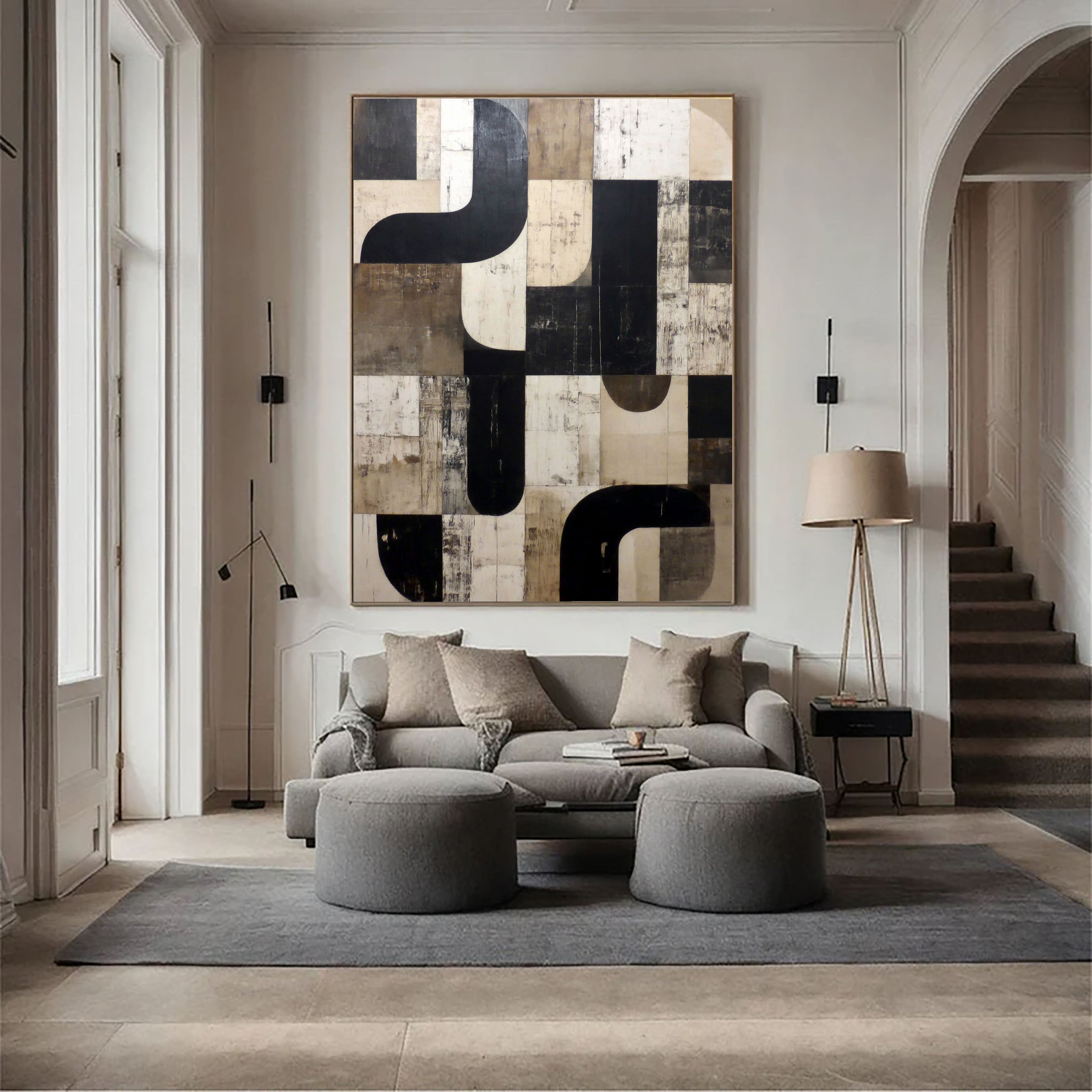 Textured Geometric Chic | Neutral Curve