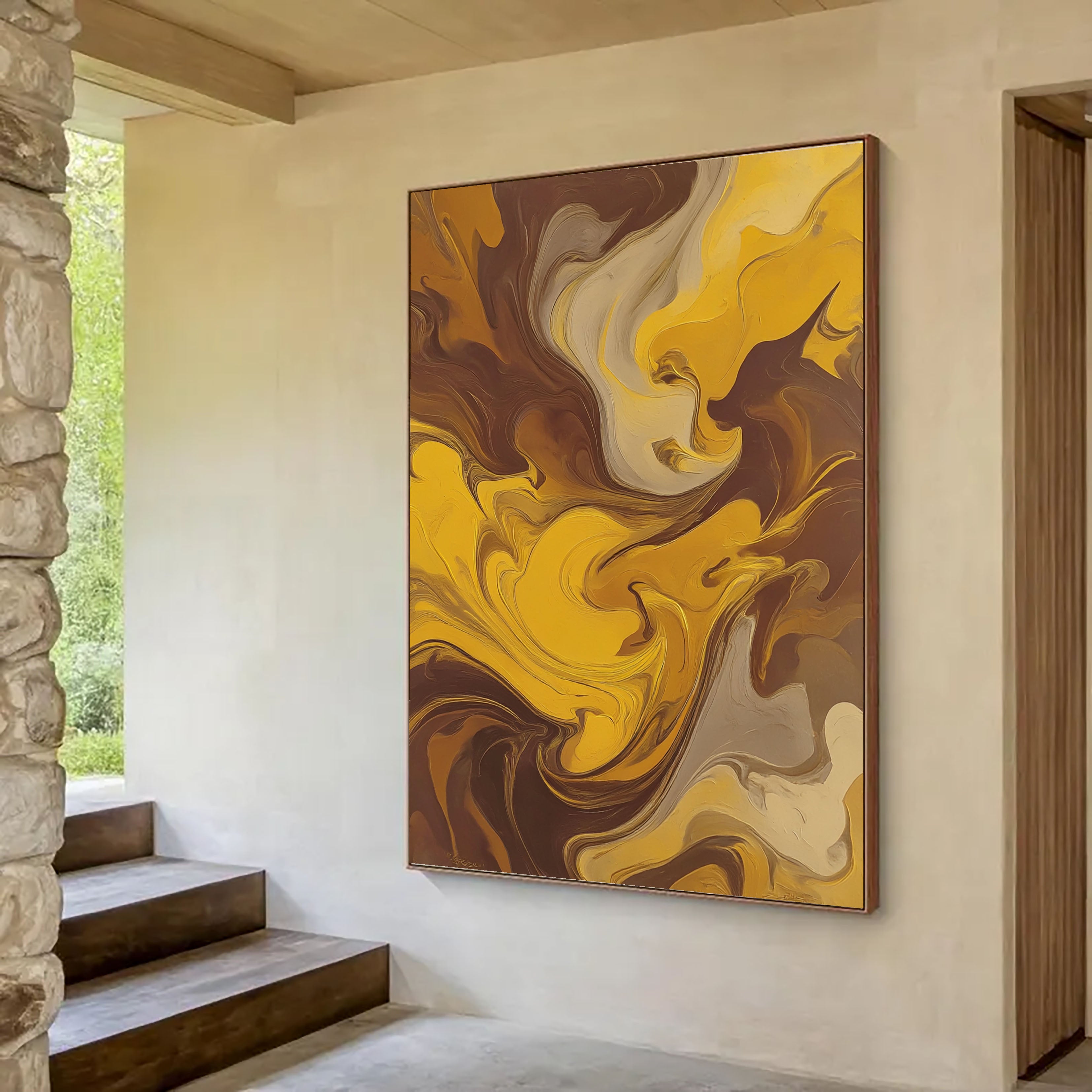 Textured Golden Surge | Amber Hues