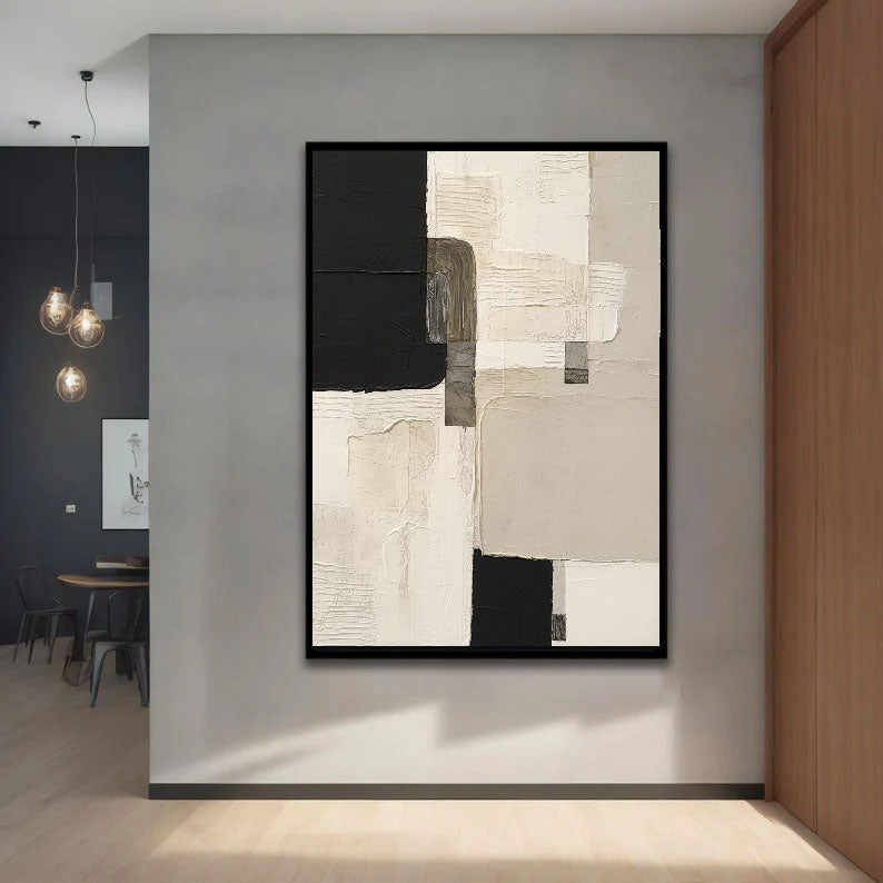 Textured Geometric Sophistication | Monochrome Blocks