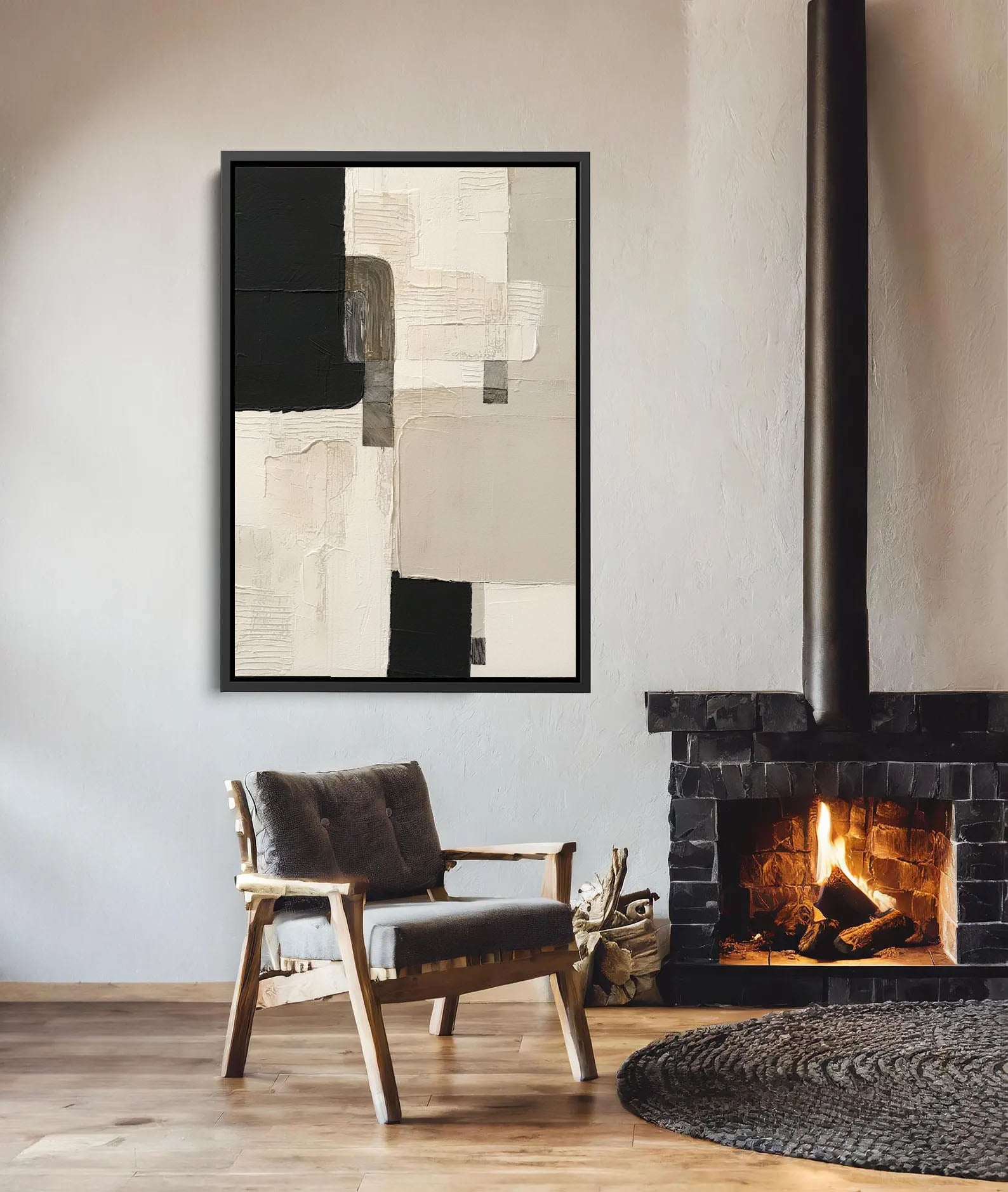 Textured Geometric Sophistication | Monochrome Blocks