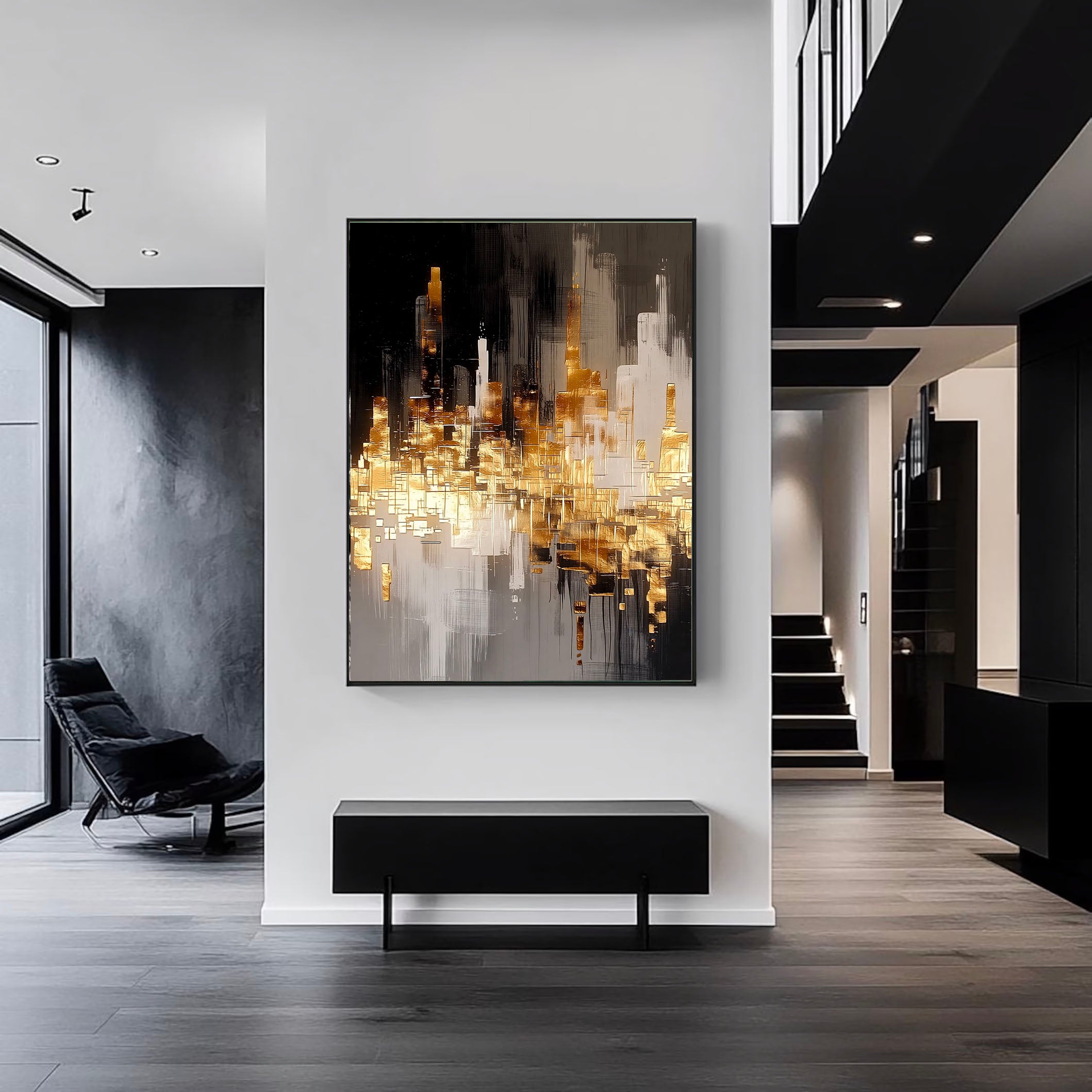 Gilded City Skyline | Night Reflections