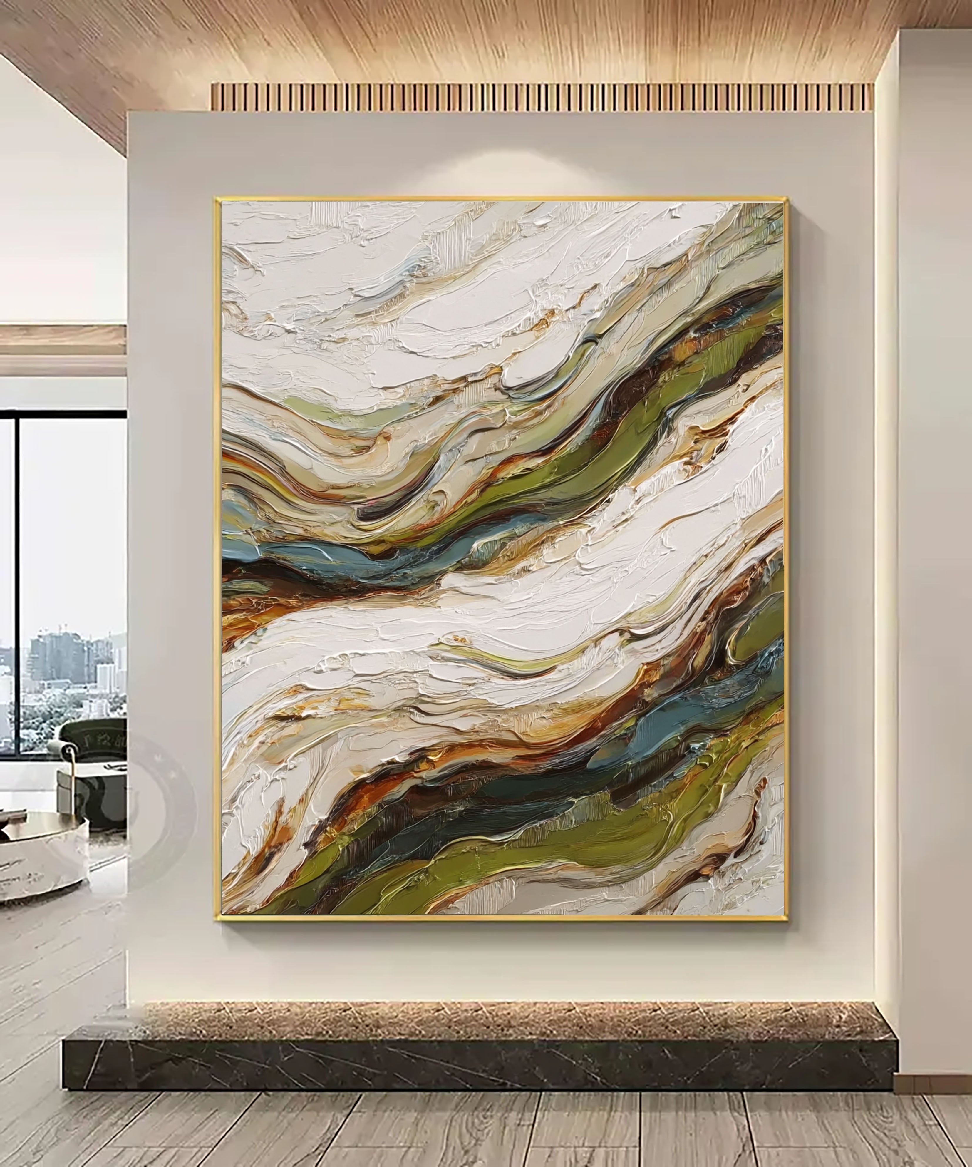 Textured Swirl Opulence | Earthy Hues