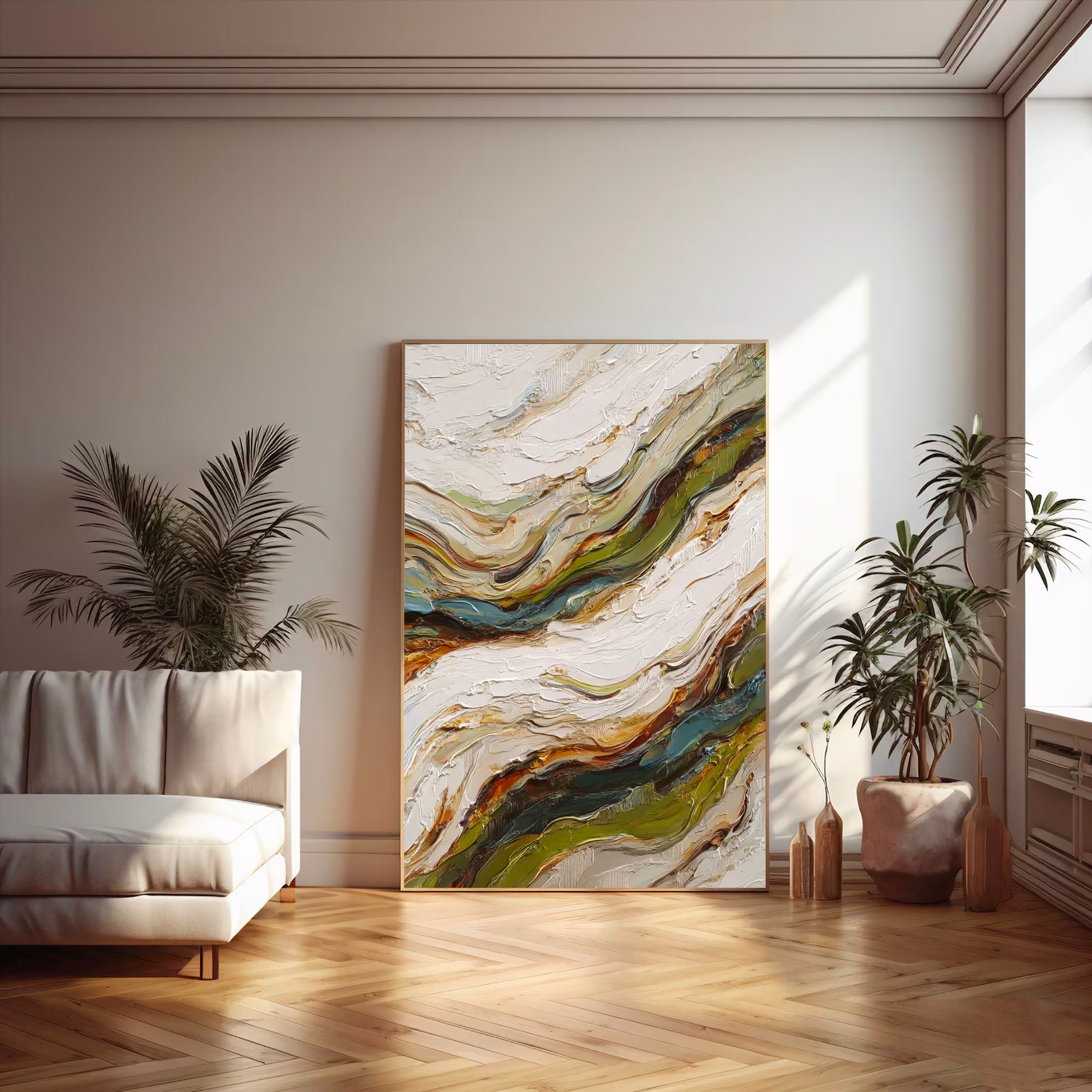 Textured Swirl Opulence | Earthy Hues