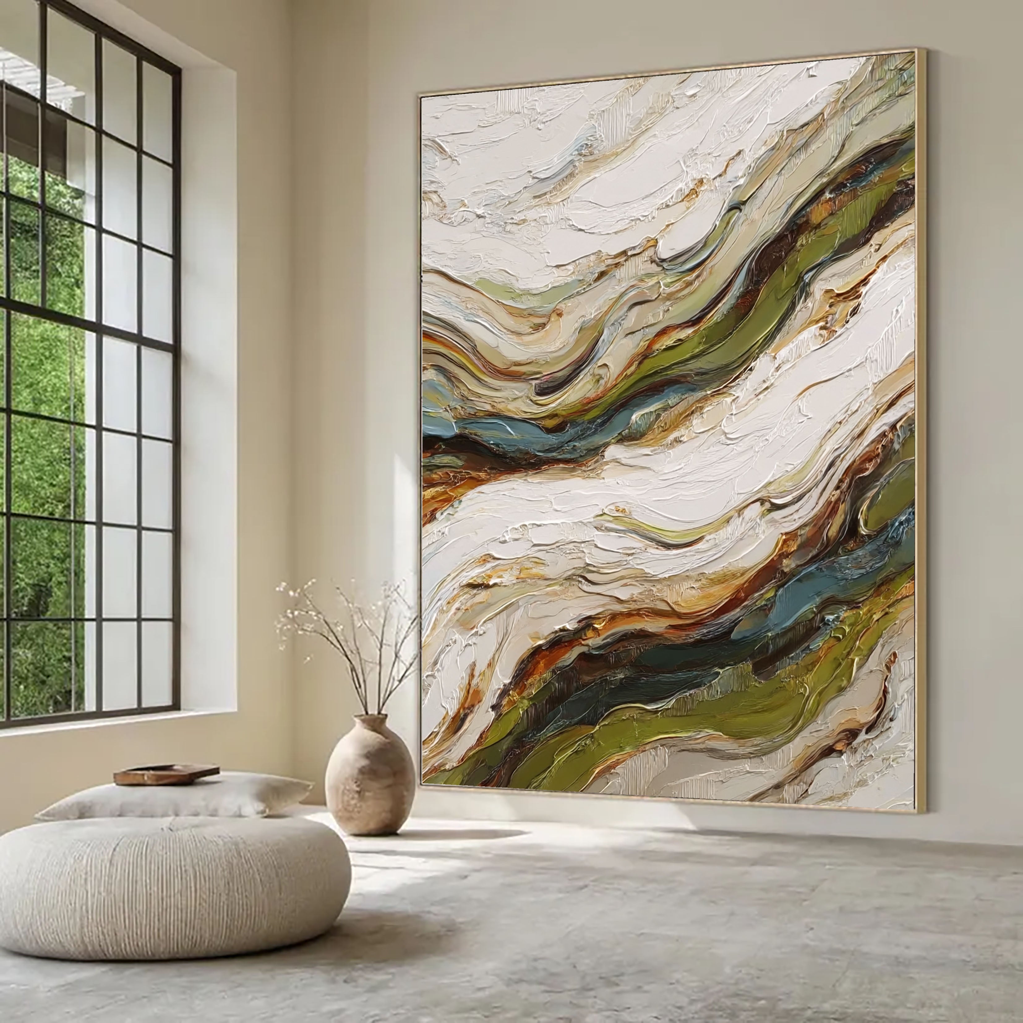 Textured Swirl Opulence | Earthy Hues