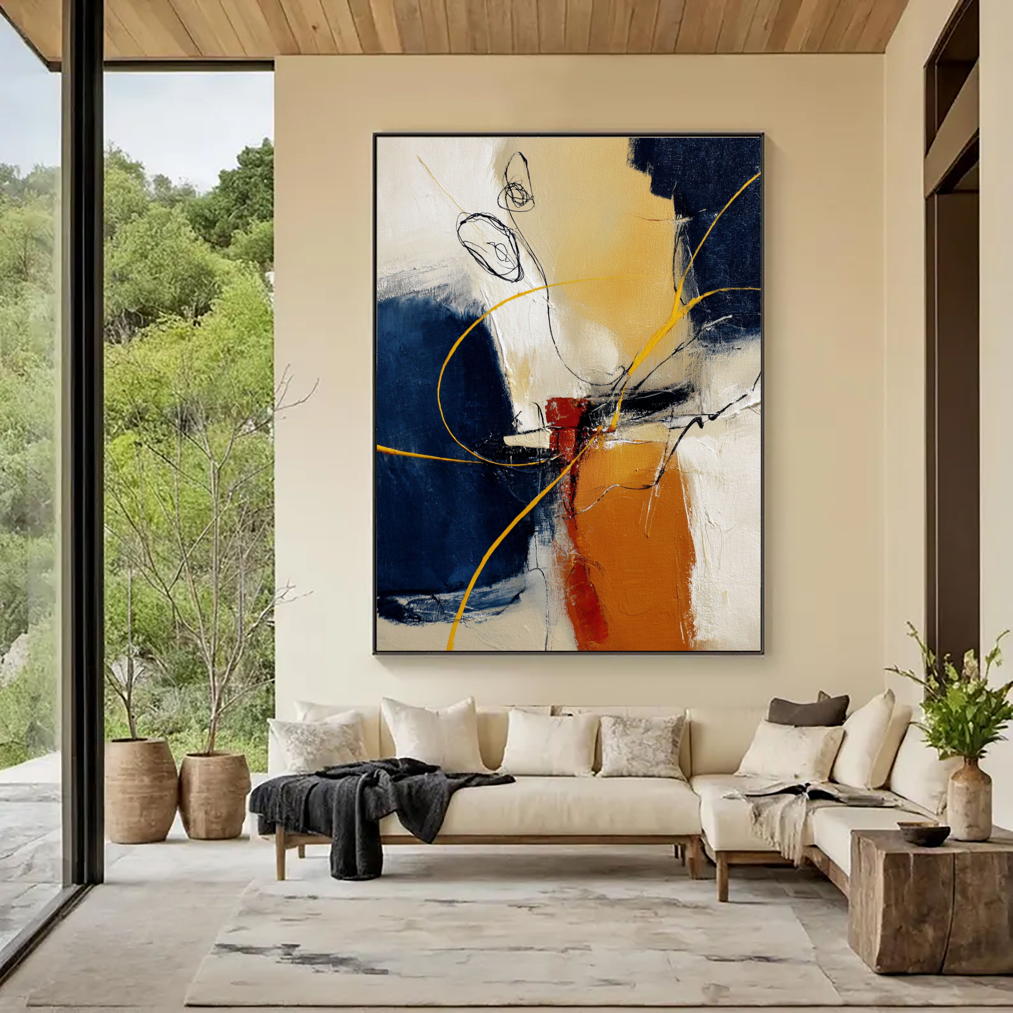 Textured Abstract Forms | Indigo Amber