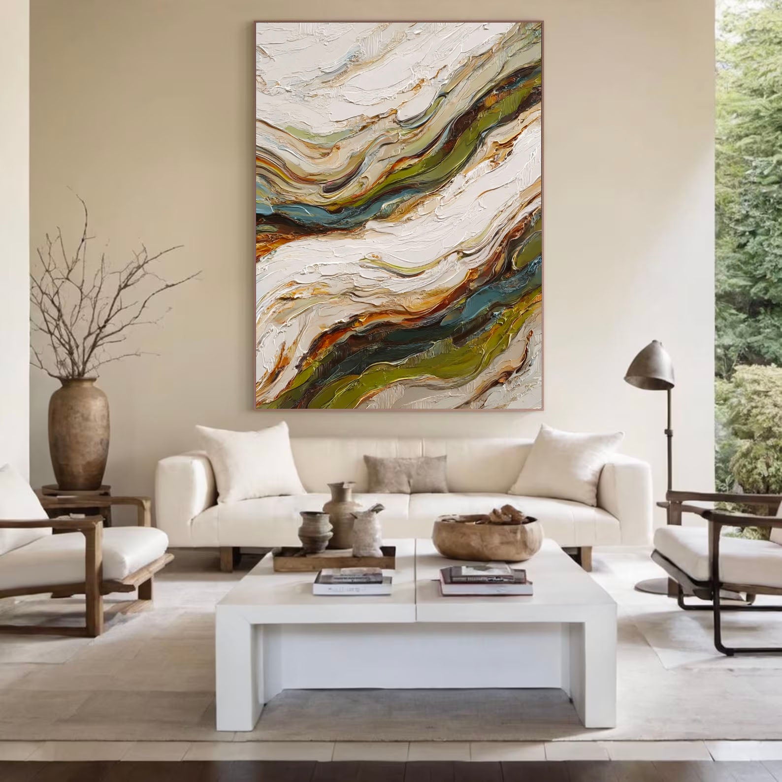 Textured Swirl Opulence | Earthy Hues