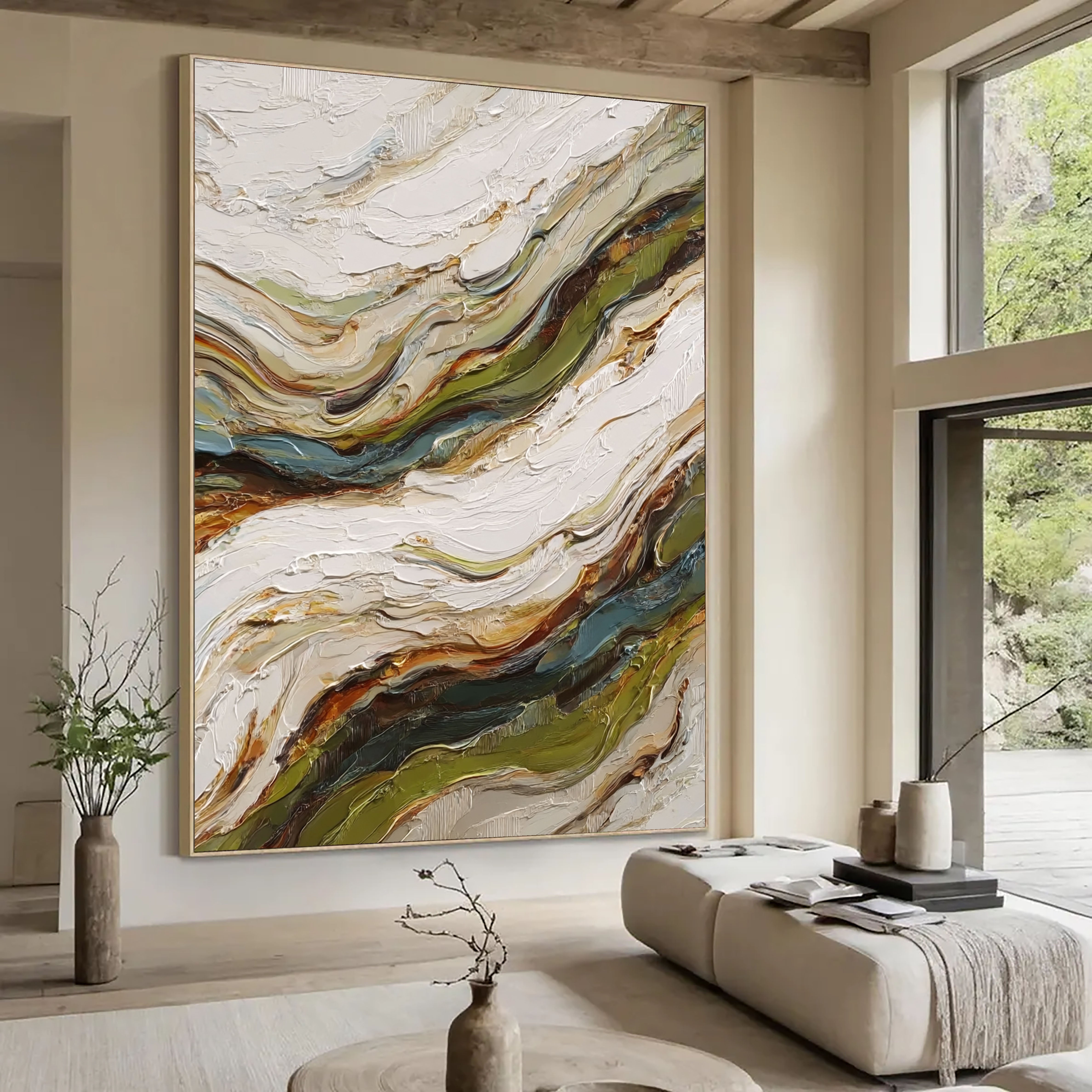 Textured Swirl Opulence | Earthy Hues