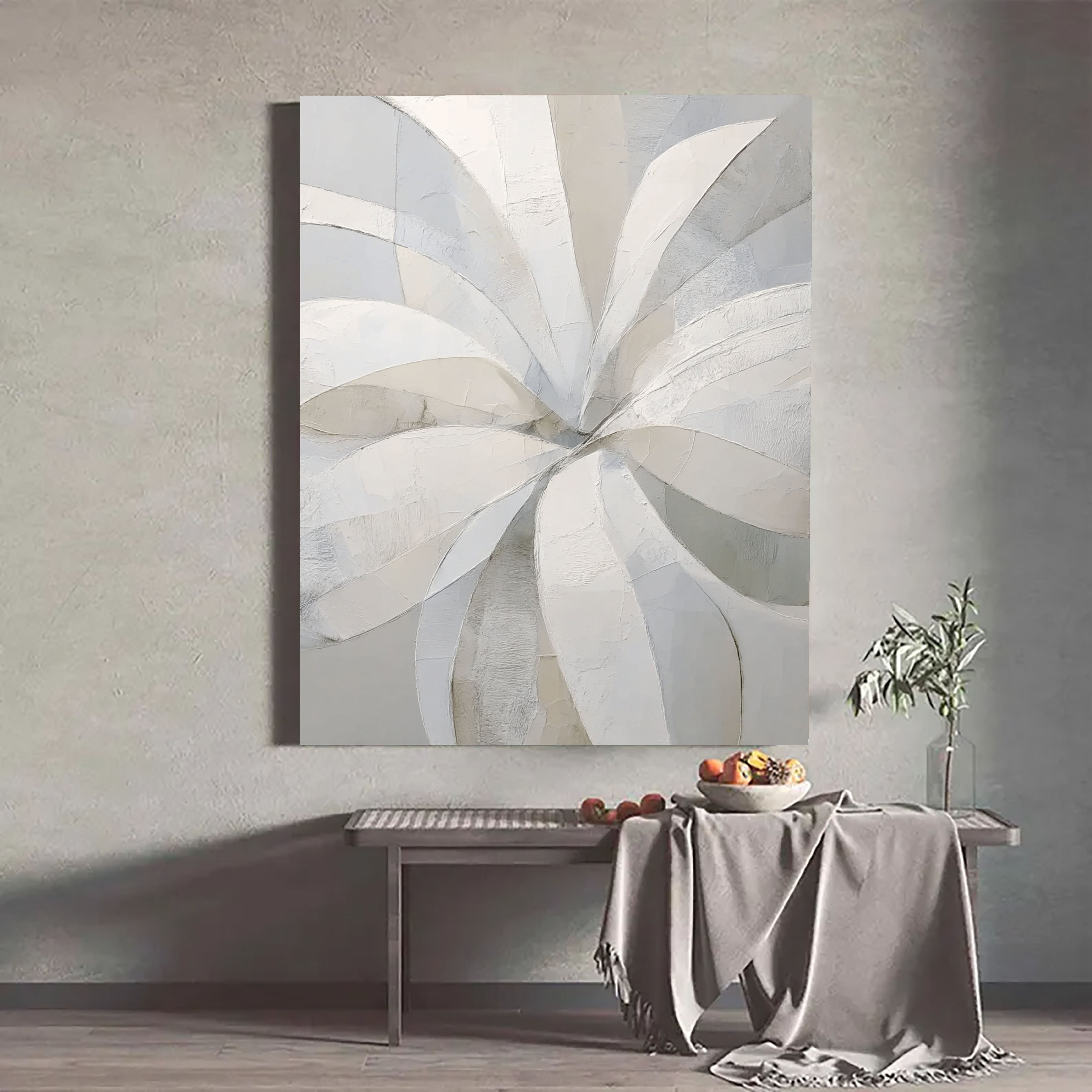 Textured Floral Minimalism | Grey Petals