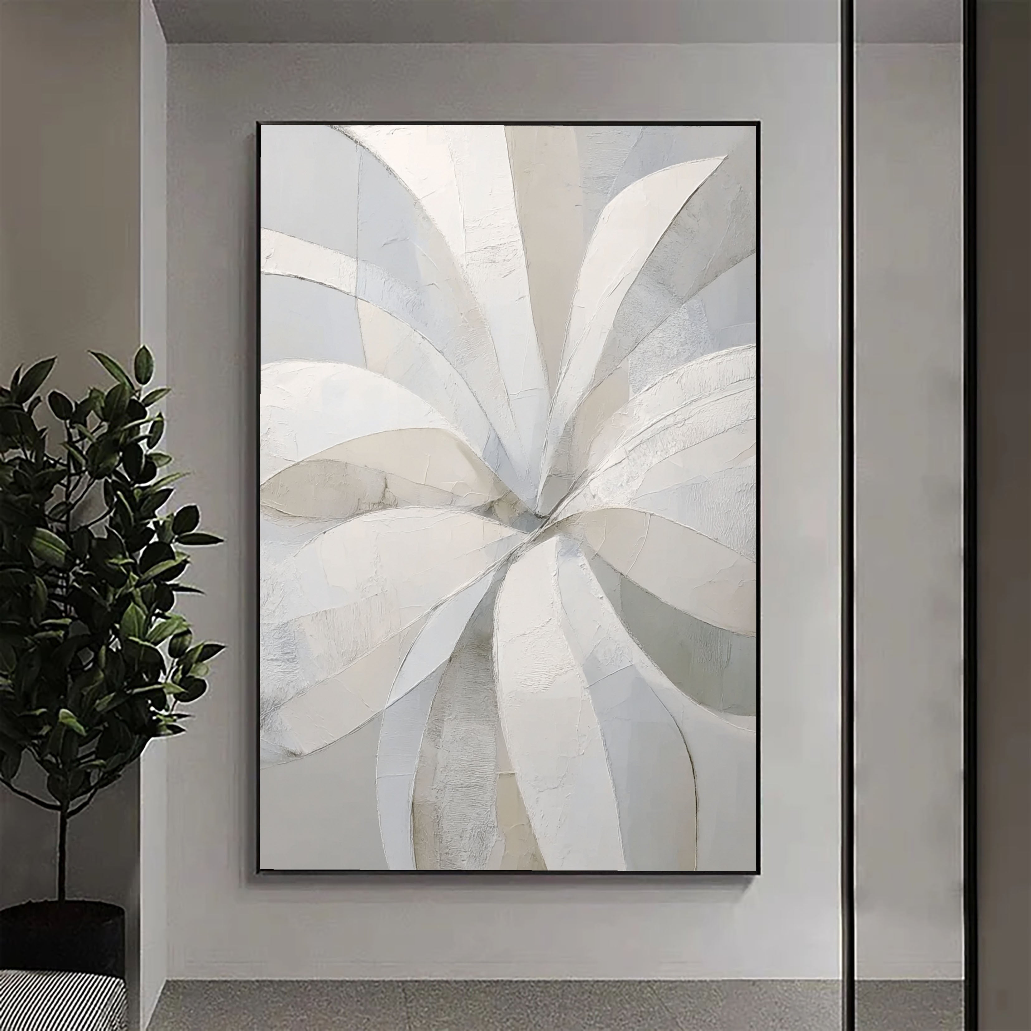 Textured Floral Minimalism | Grey Petals