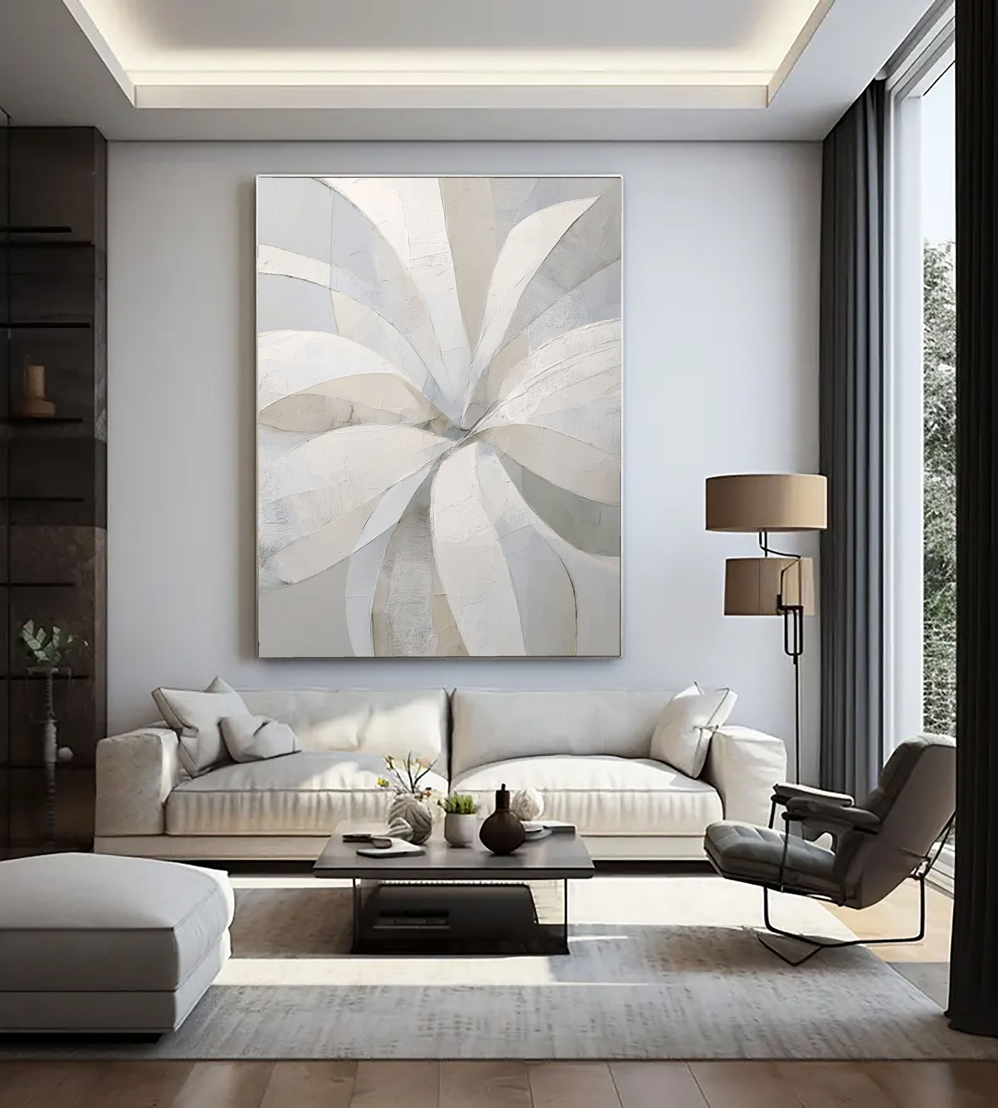 Textured Floral Minimalism | Grey Petals