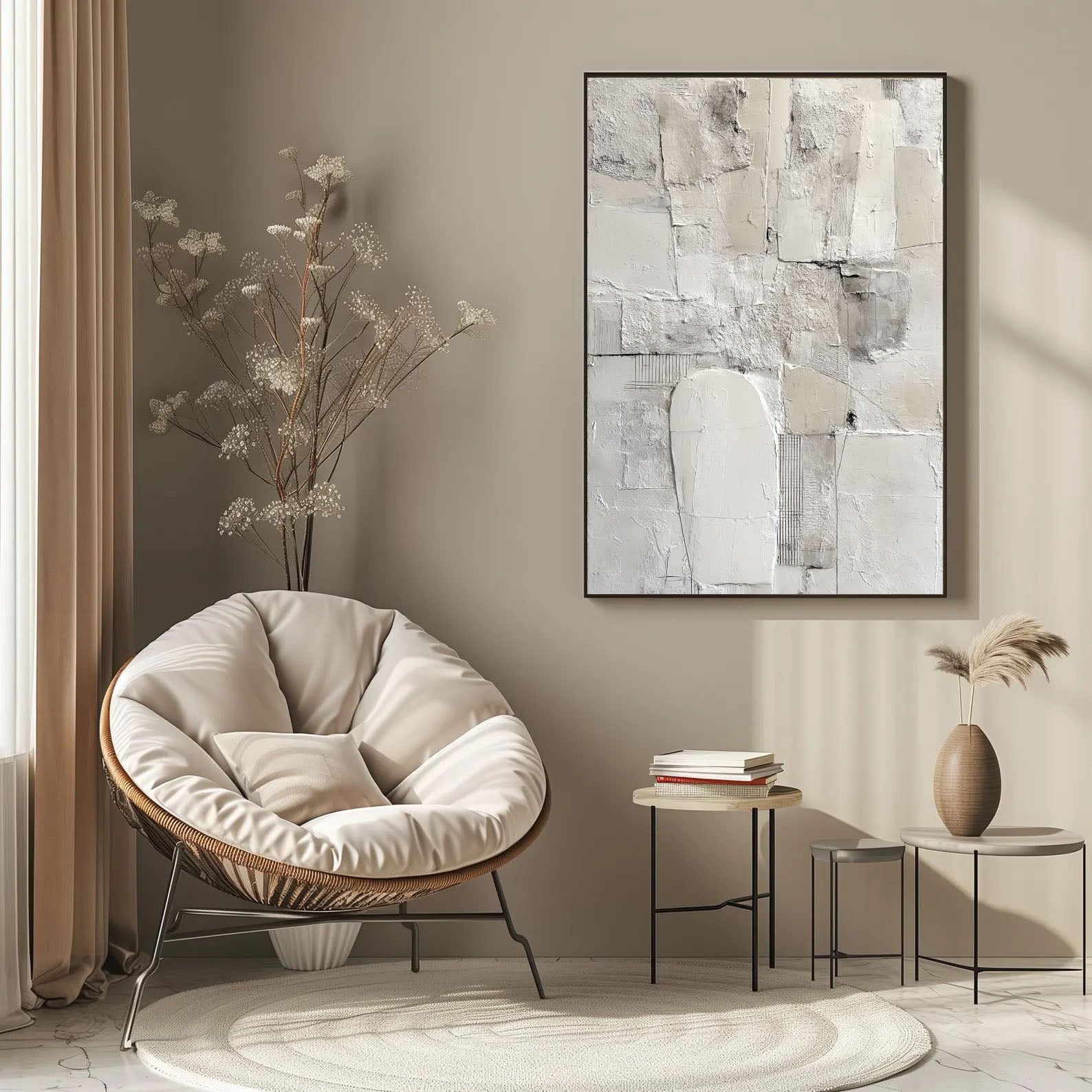 Textured Abstract Serenity | Grey Layers