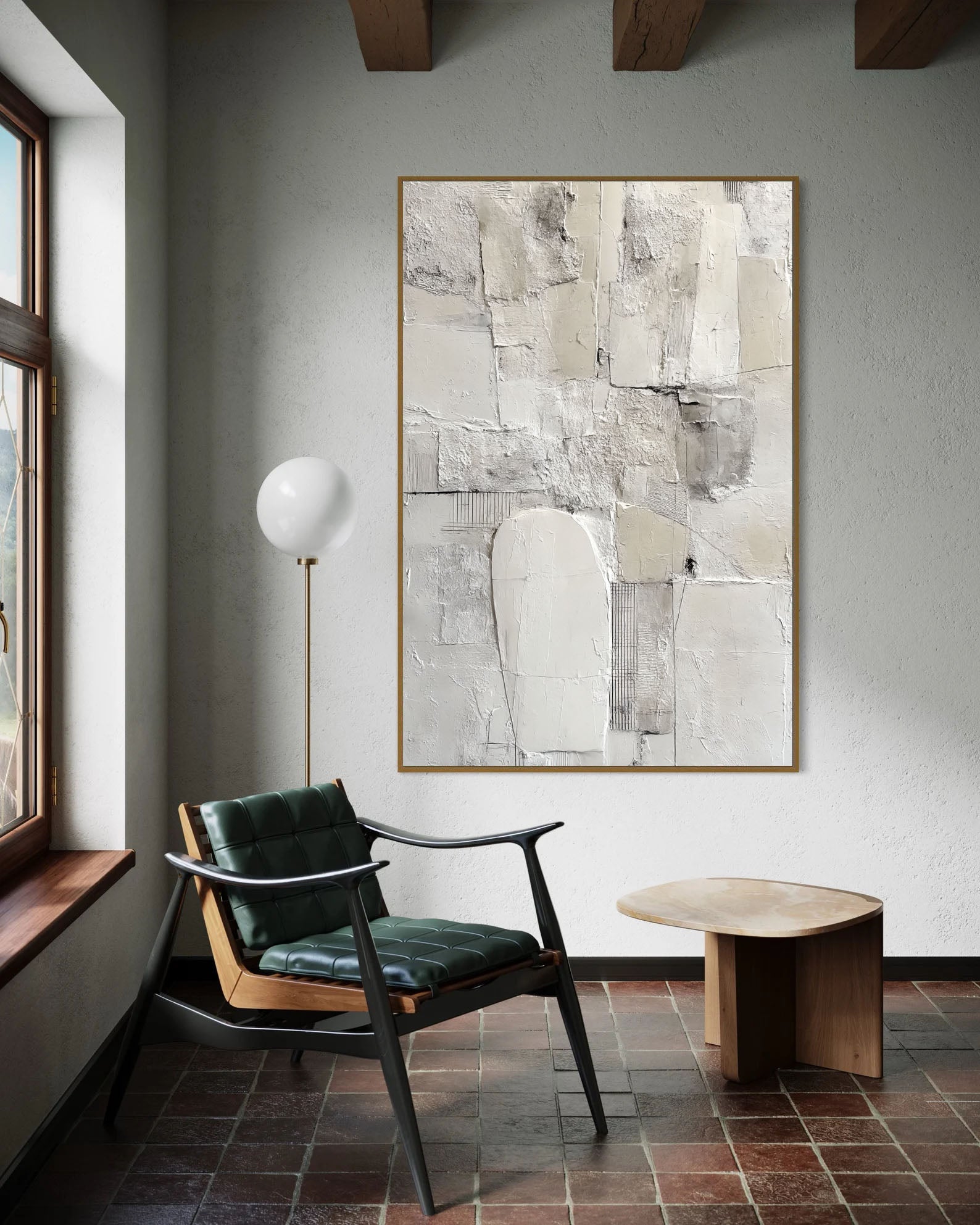 Textured Abstract Serenity | Grey Layers