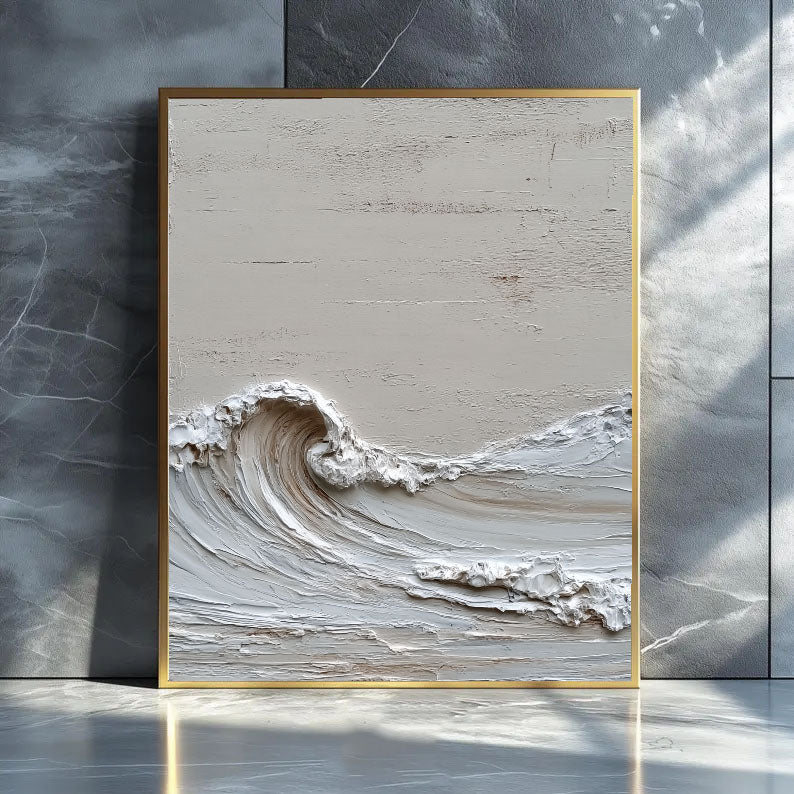 Textured Wave Splendor | Cream Crests