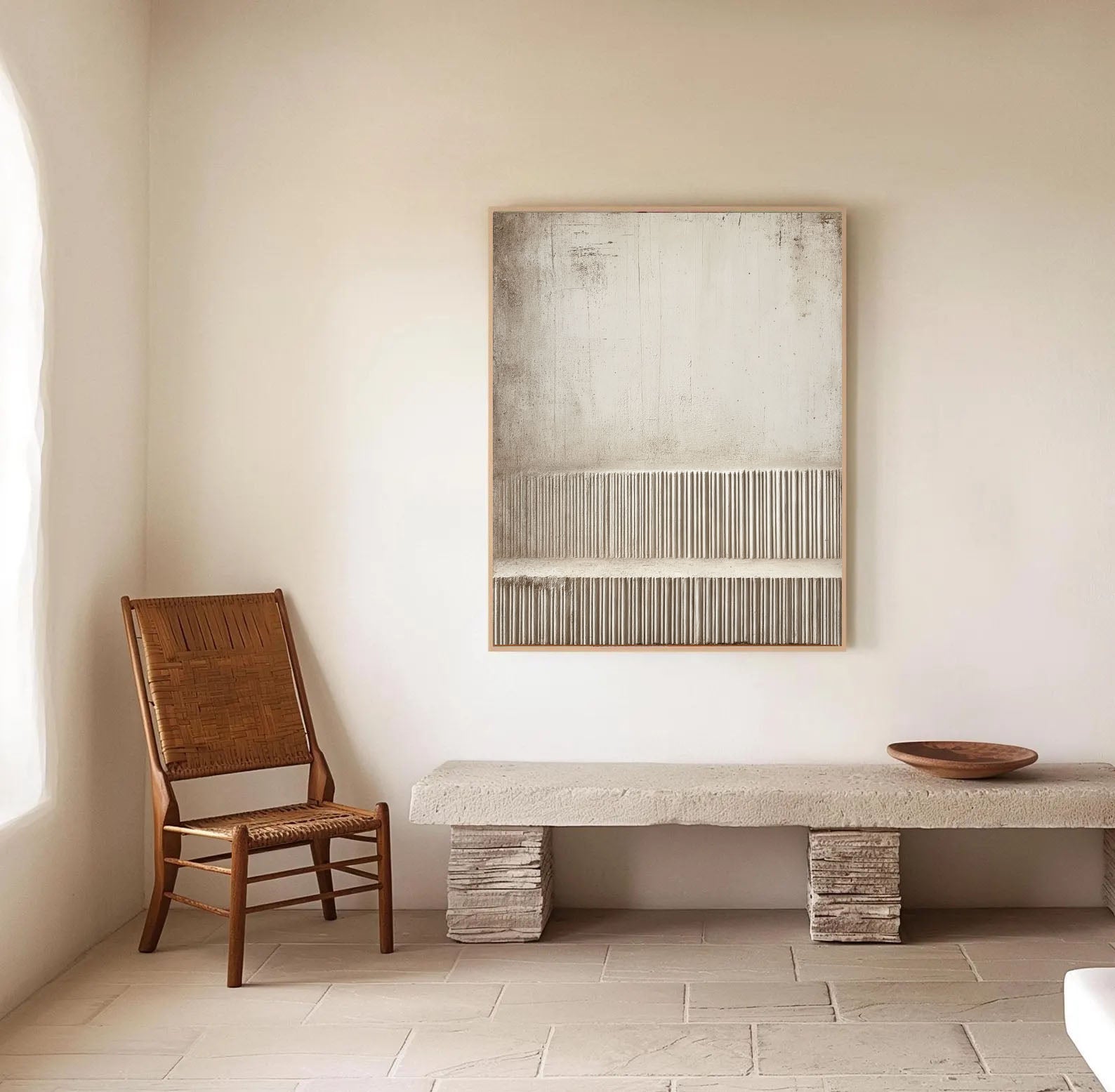 Textured Minimalist Elegance | Neutral Lines