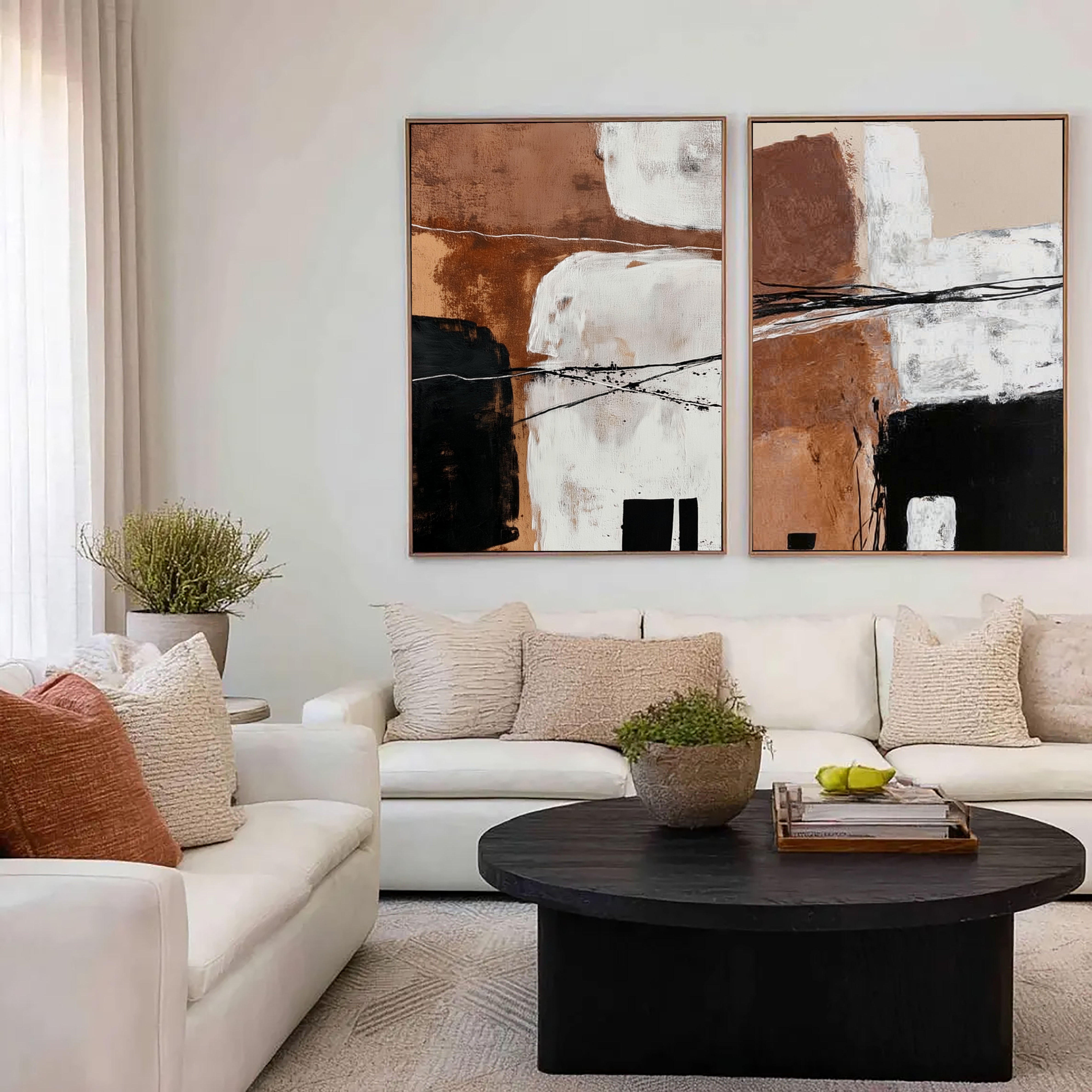 Earthy Tones Abstract | Bold Contrast