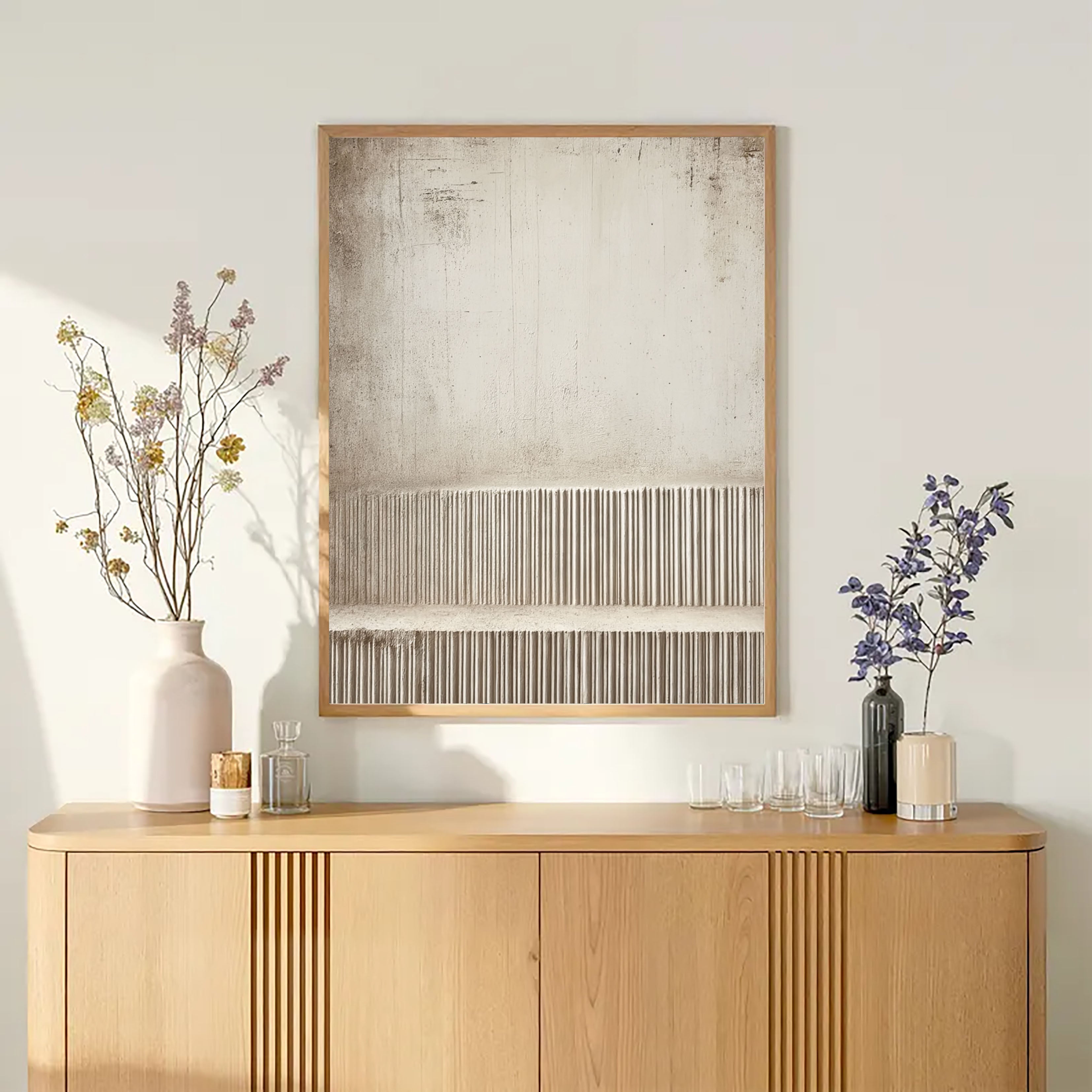Textured Minimalist Elegance | Neutral Lines