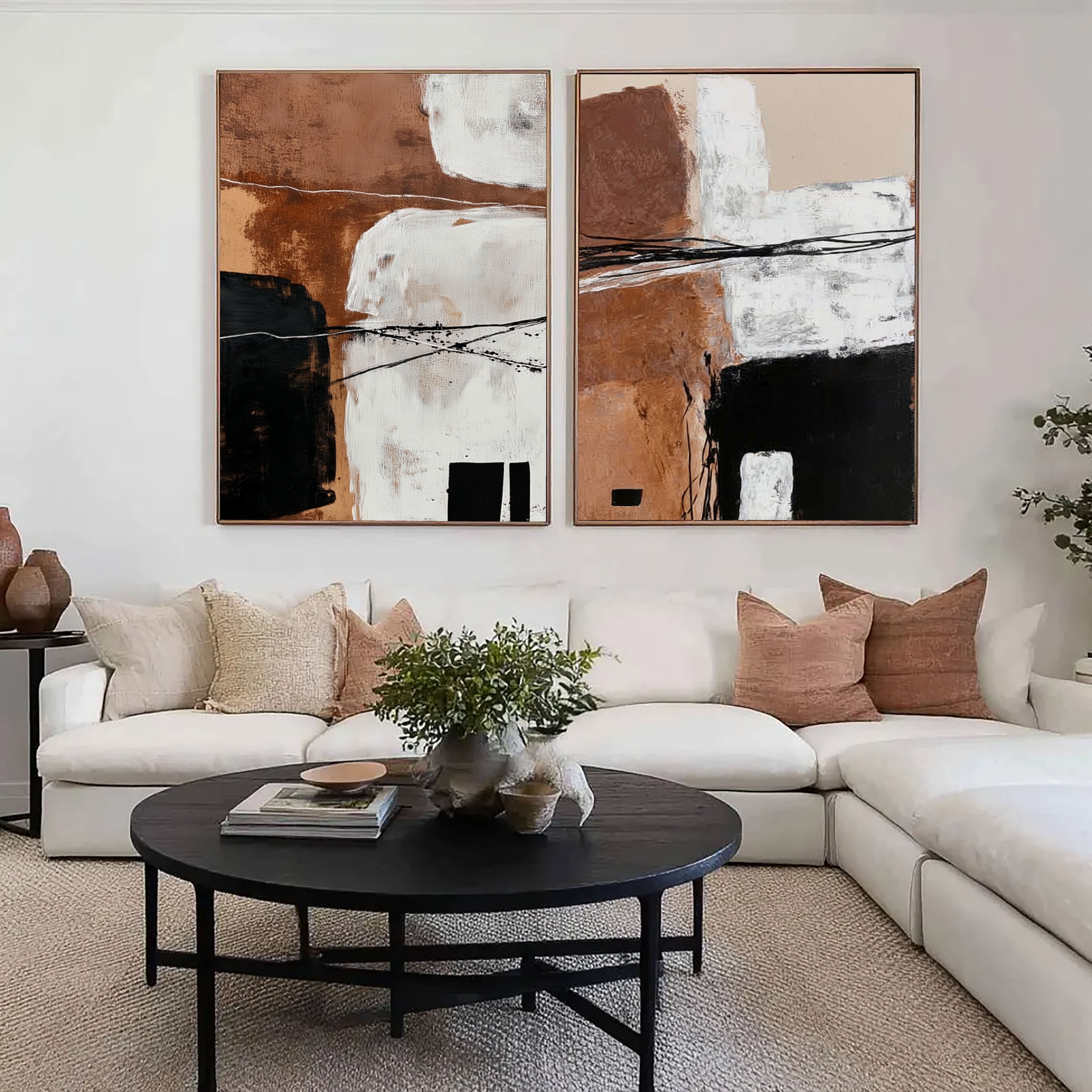 Earthy Tones Abstract | Bold Contrast