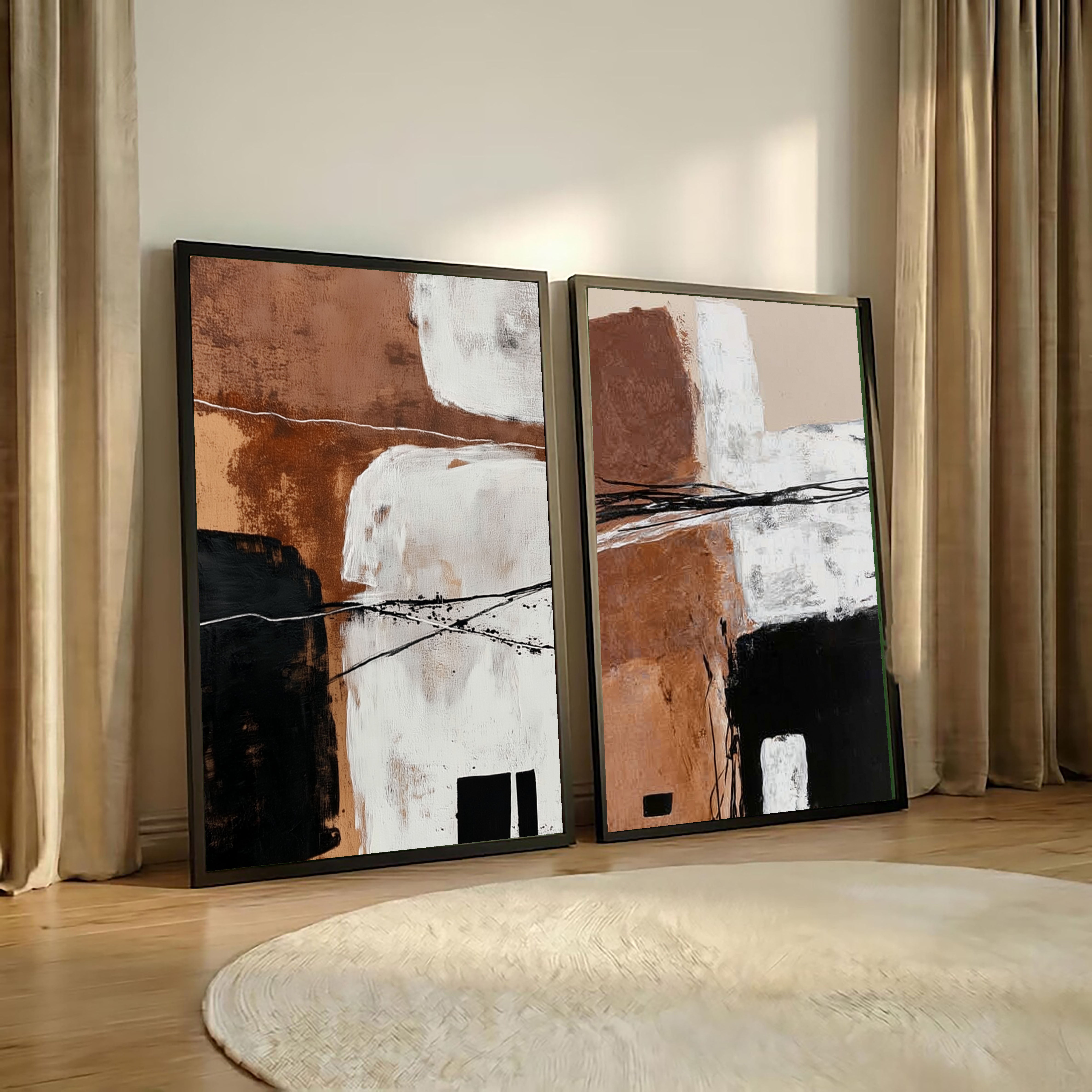Earthy Tones Abstract | Bold Contrast
