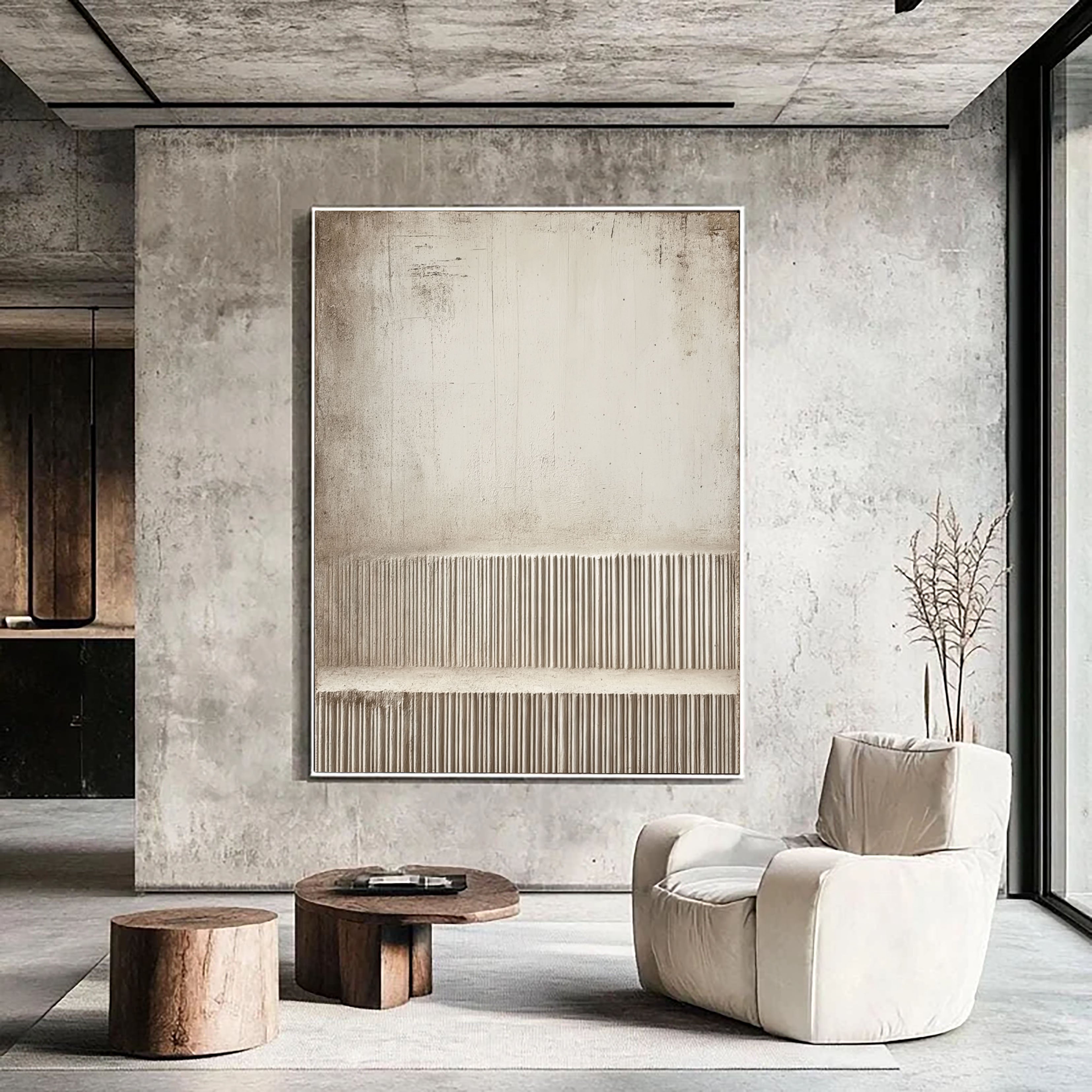 Textured Minimalist Elegance | Neutral Lines
