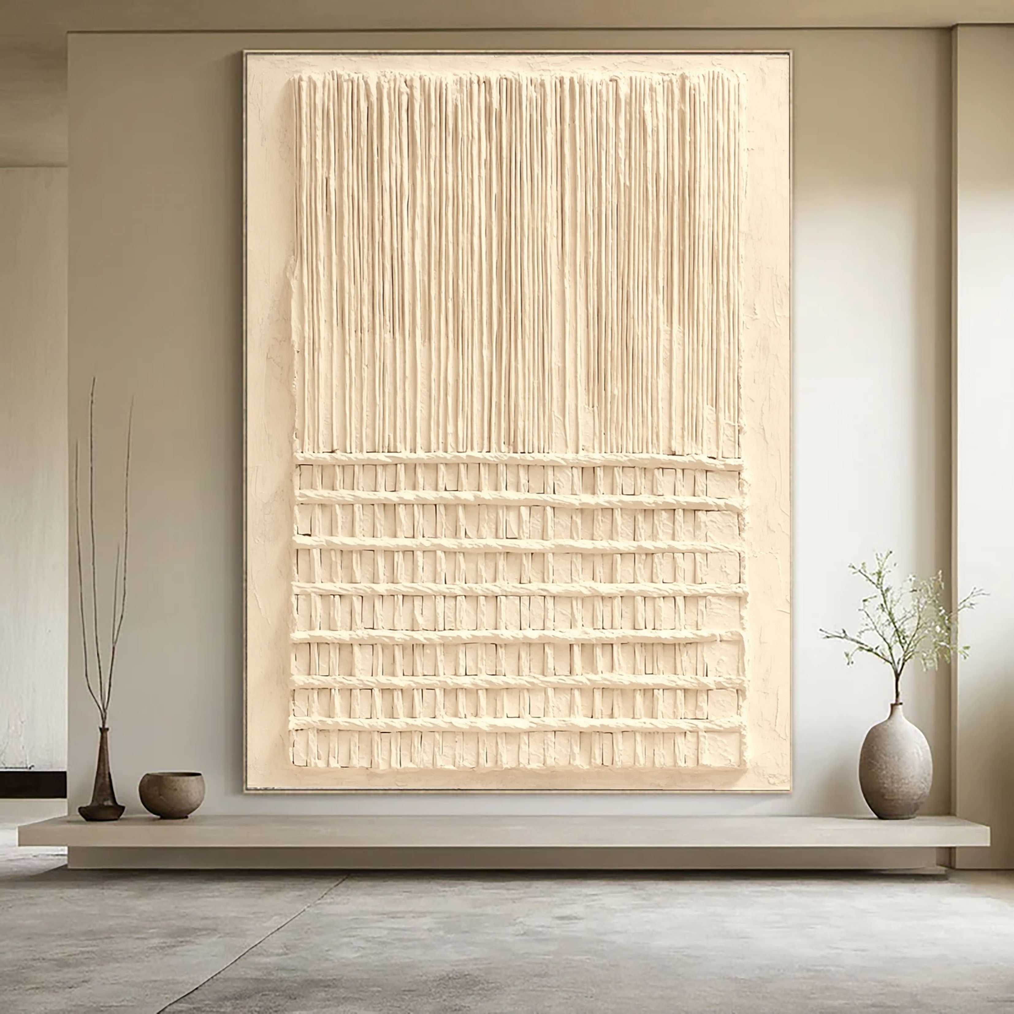 Woven Textured Minimalism | Cream Weave