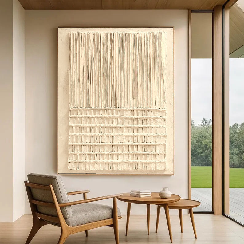 Woven Textured Minimalism | Cream Weave