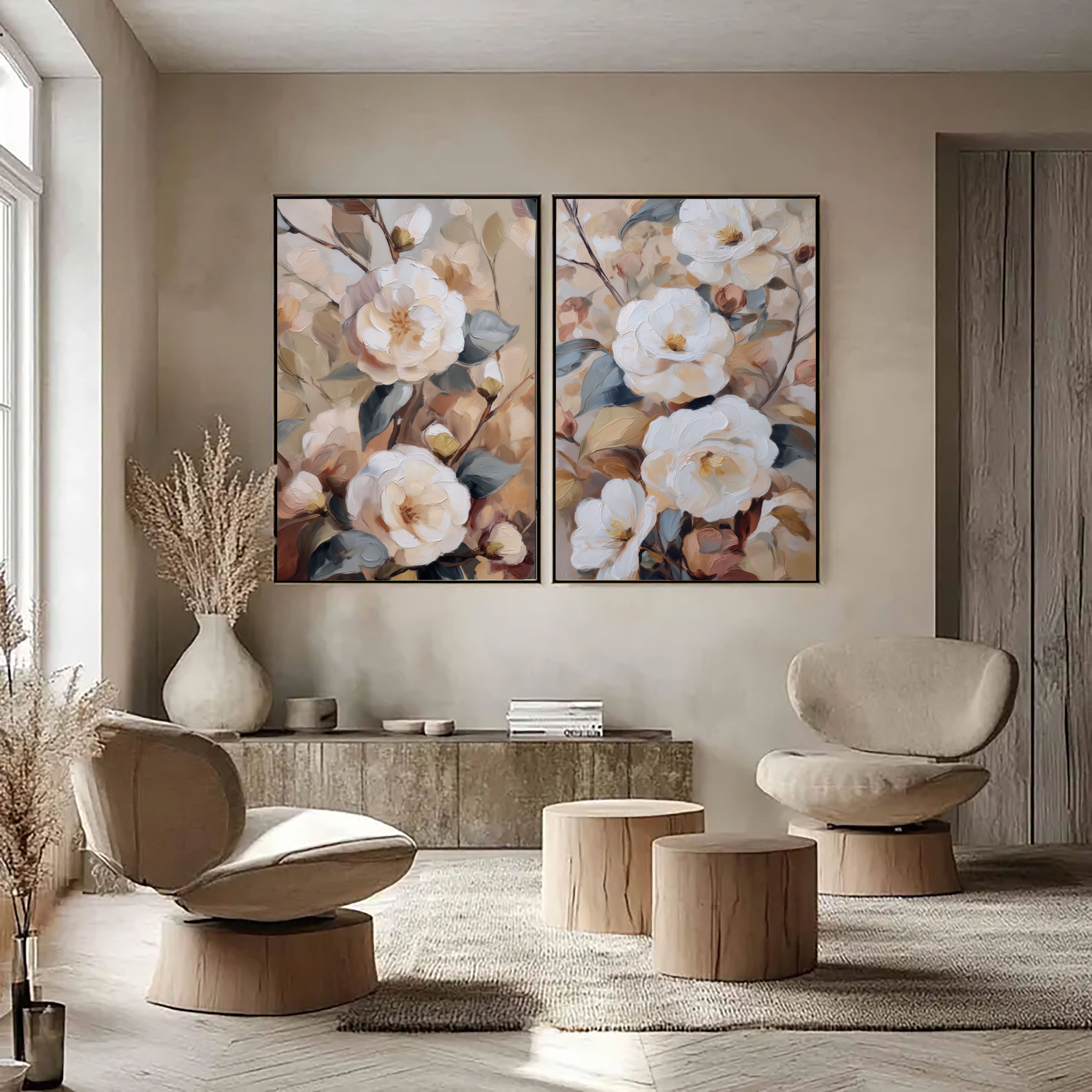 Elegant Floral Duo | Soft Blossoms
